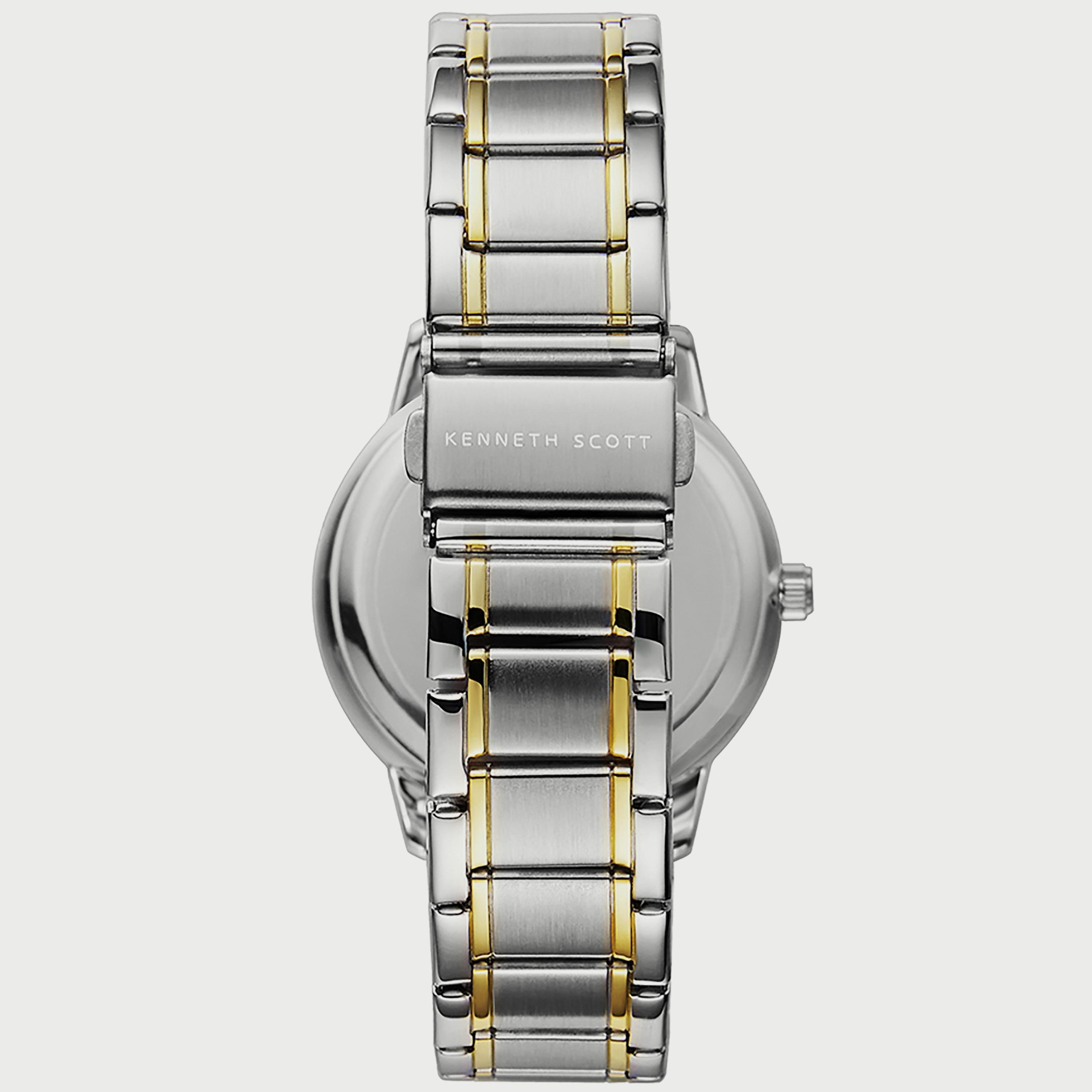 K22028-TBTW "ساعة" أنالوج فضية وذهبية بسوار ستانلس ستيل من كينيث سكوت للرجال -men-watchesandjewellery-watches-image-3