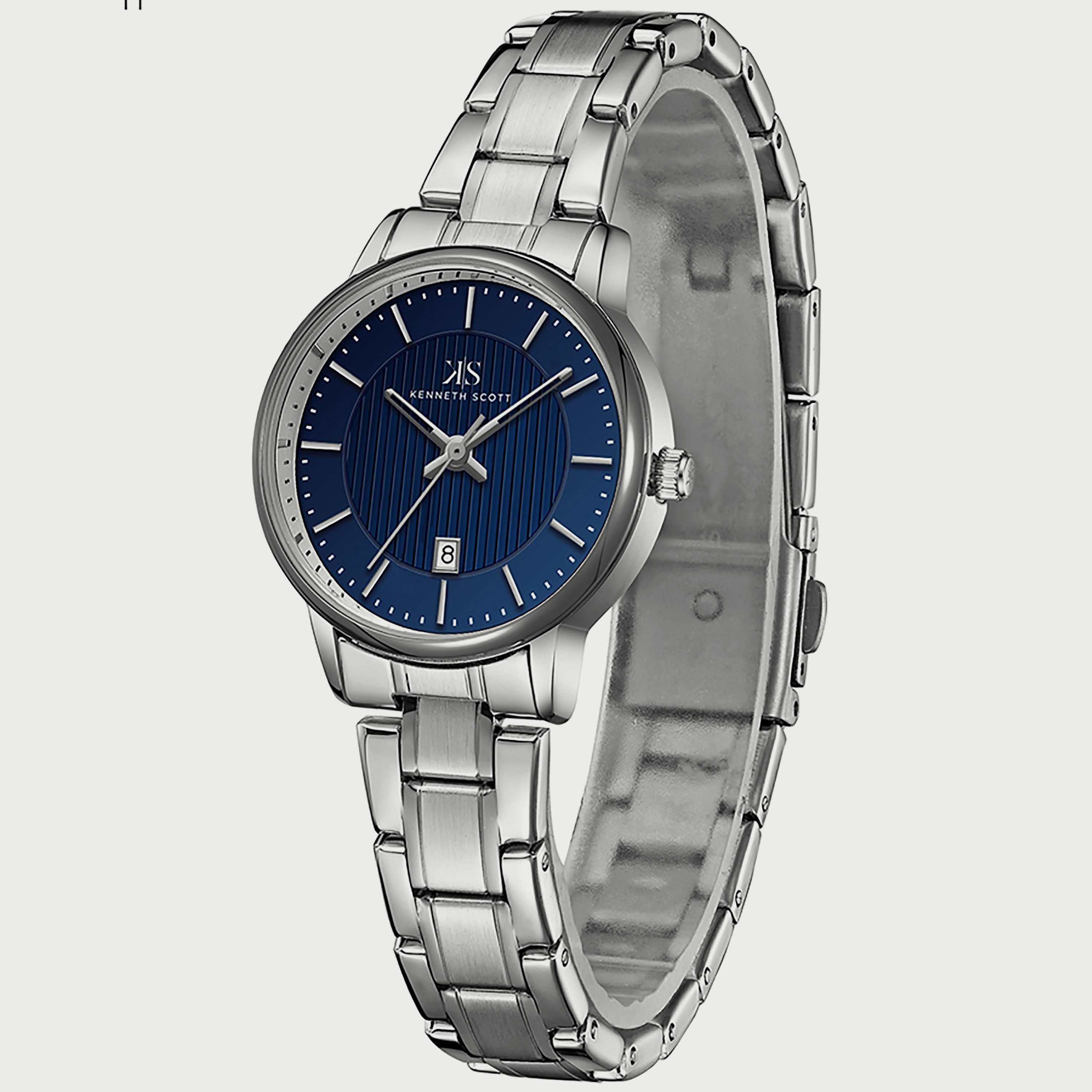 K22528-SBSN "ساعة" أنالوج فضية بسوار ستانلس ستيل من كينيث سكوت للنساء -women-watchesandjewellery-watches-image-2