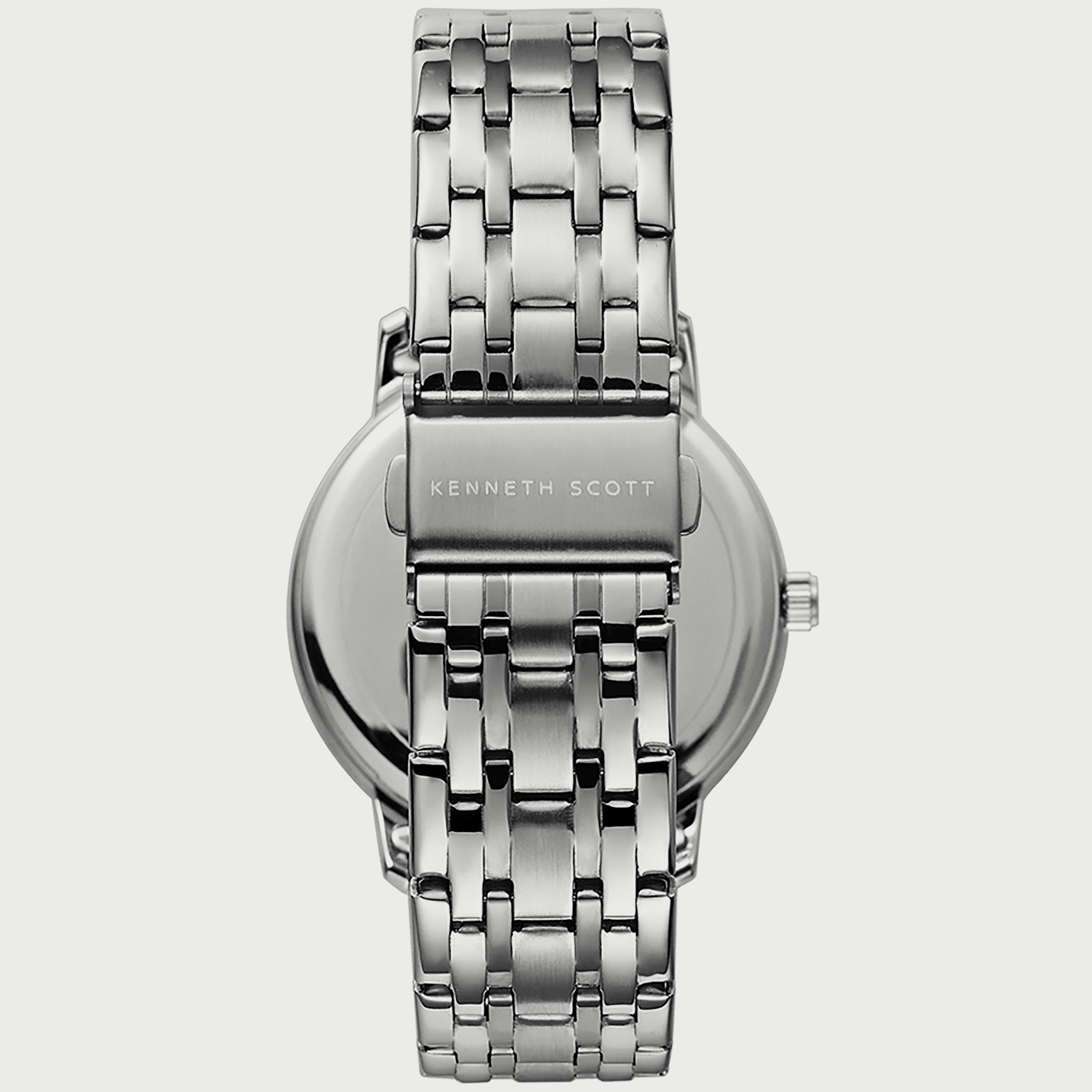 K22029-SBSN "ساعة" أنالوج فضية بسوار ستانلس ستيل من كينيث سكوت للرجال -men-watchesandjewellery-watches-image-3