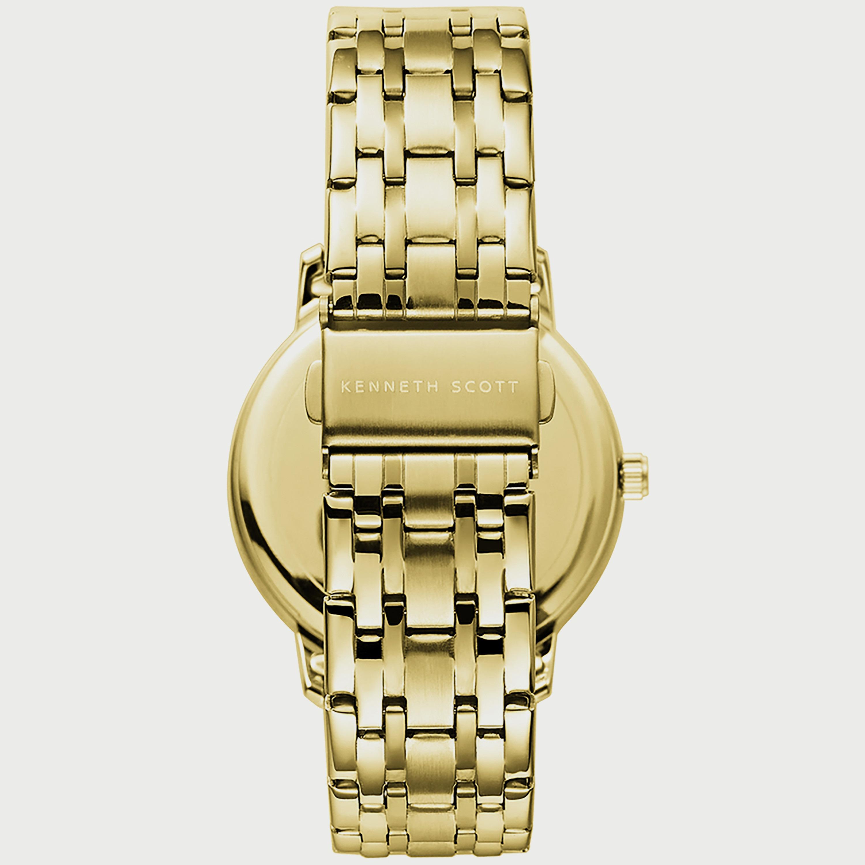 K22029-GBGW "ساعة" أنالوج ذهبية بسوار ستانلس ستيل من كينيث سكوت للرجال -men-watchesandjewellery-watches-image-3