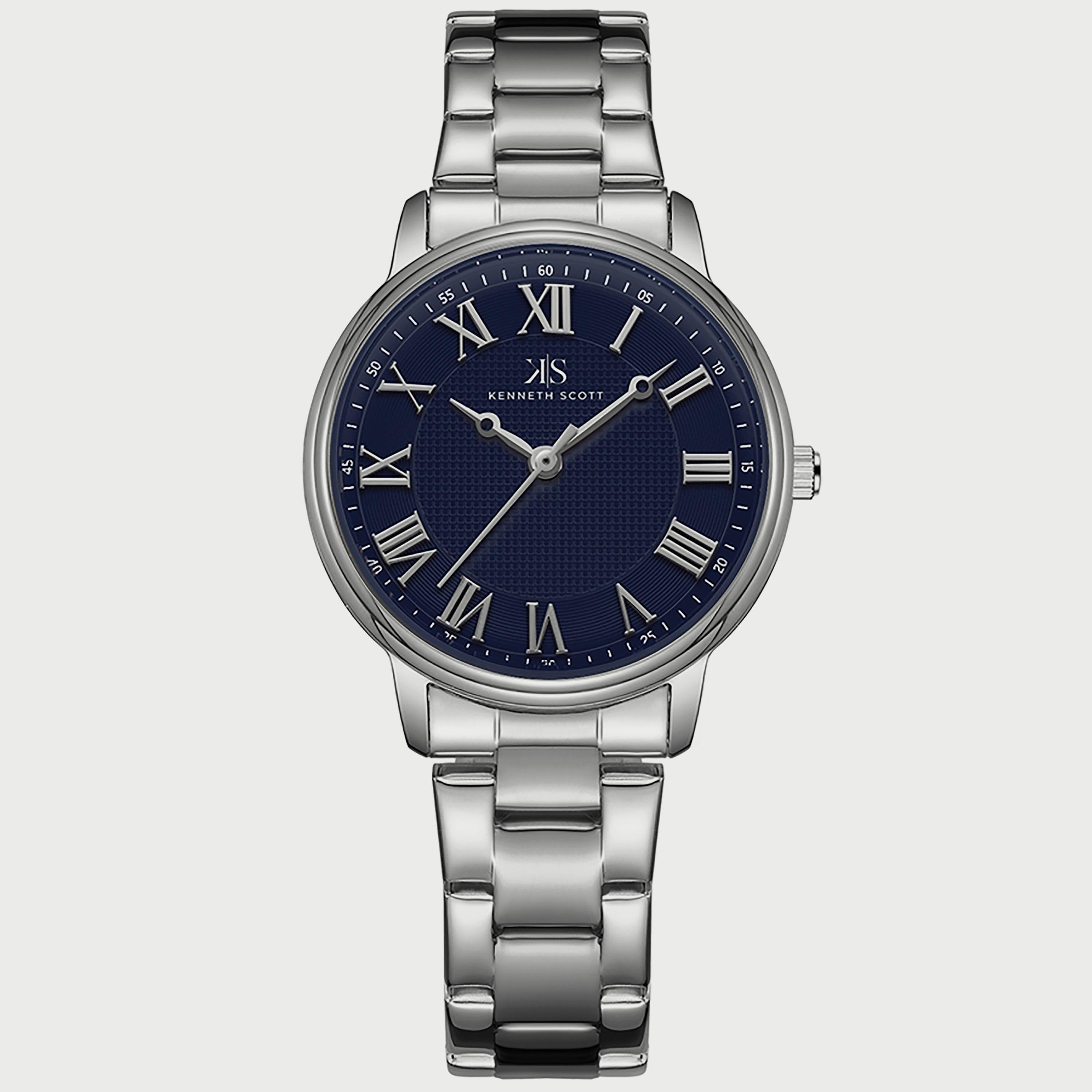 K22529-SBSN "ساعة" أنالوج فضية بسوار ستانلس ستيل من كينيث سكوت للنساء -women-watchesandjewellery-watches-image-1