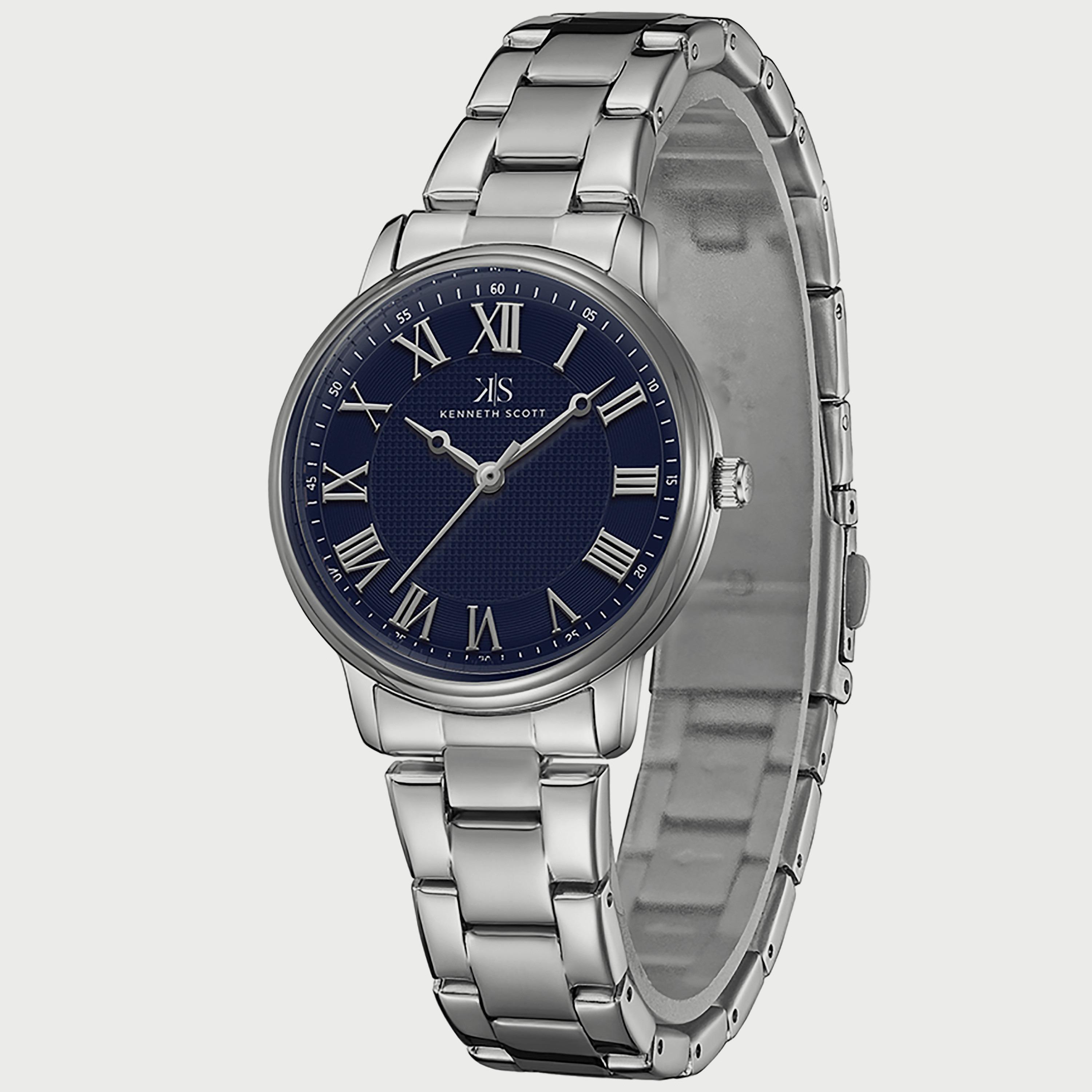 K22529-SBSN "ساعة" أنالوج فضية بسوار ستانلس ستيل من كينيث سكوت للنساء -women-watchesandjewellery-watches-image-2