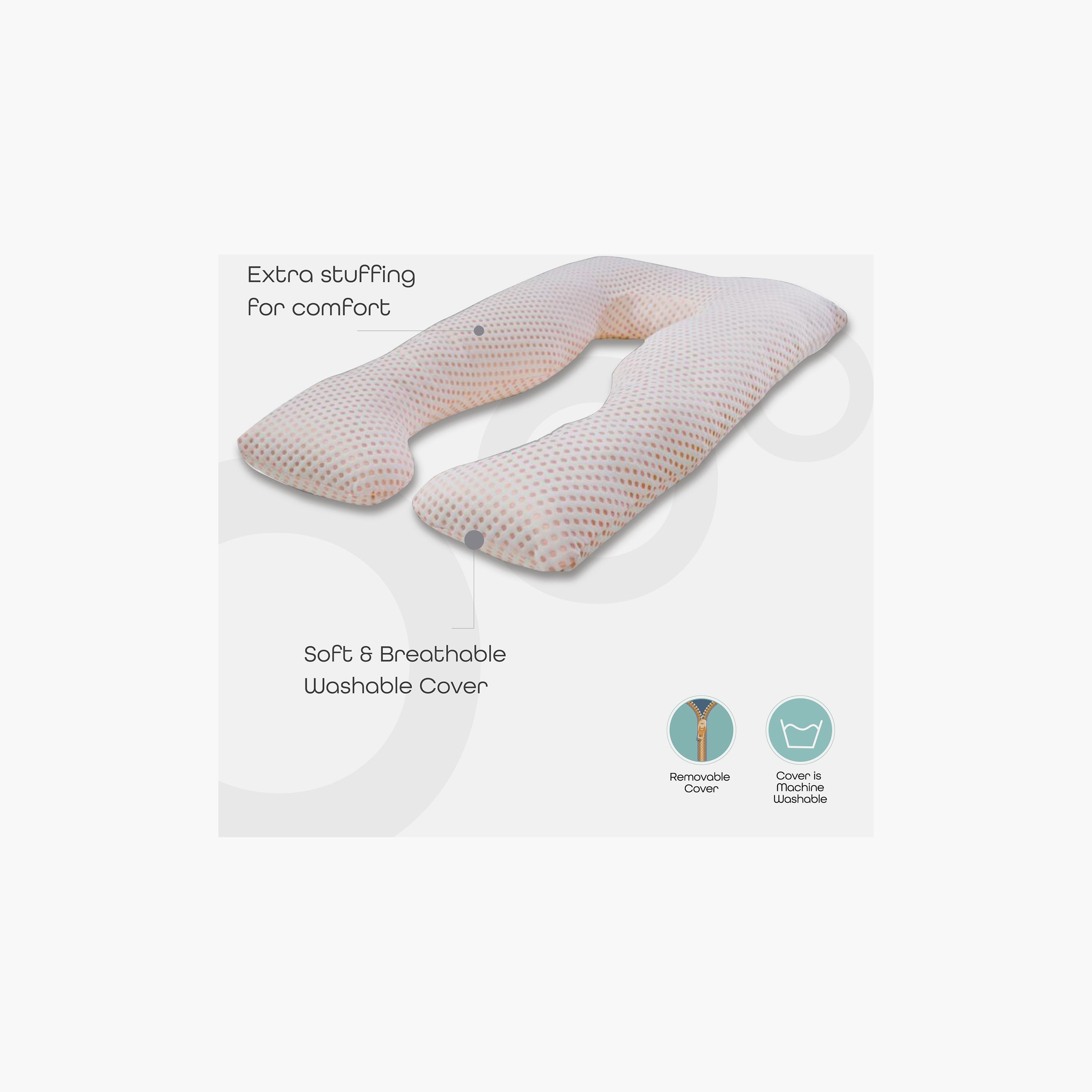 Moon U-Shaped Full Body Pregnancy Pillow - 81x43x3 cms-baby-nursery-babybedding-image-2