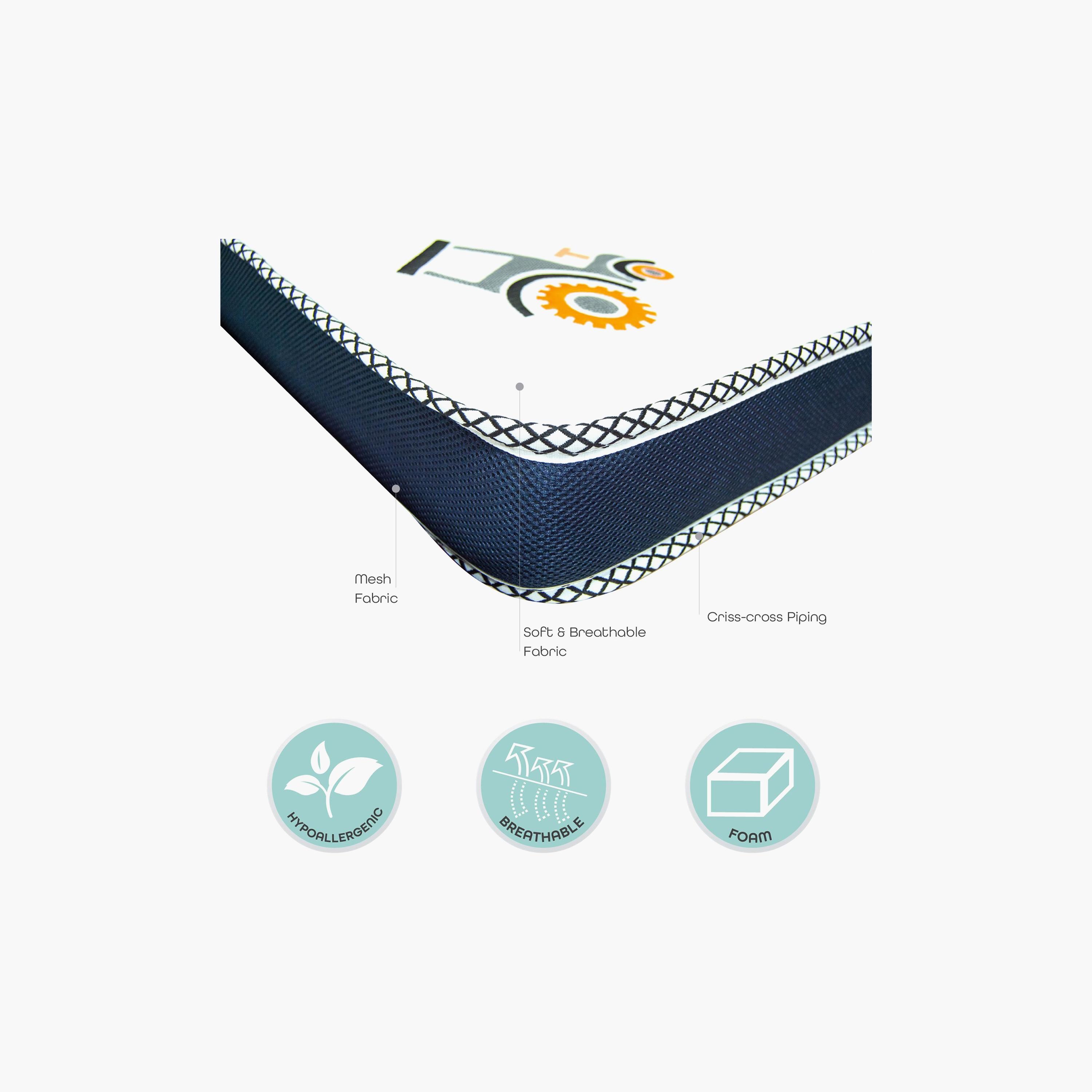 مرتبة إسفنج بطبعات من مون - 60x120x10 سم-baby-nursery-mattresses-image-4