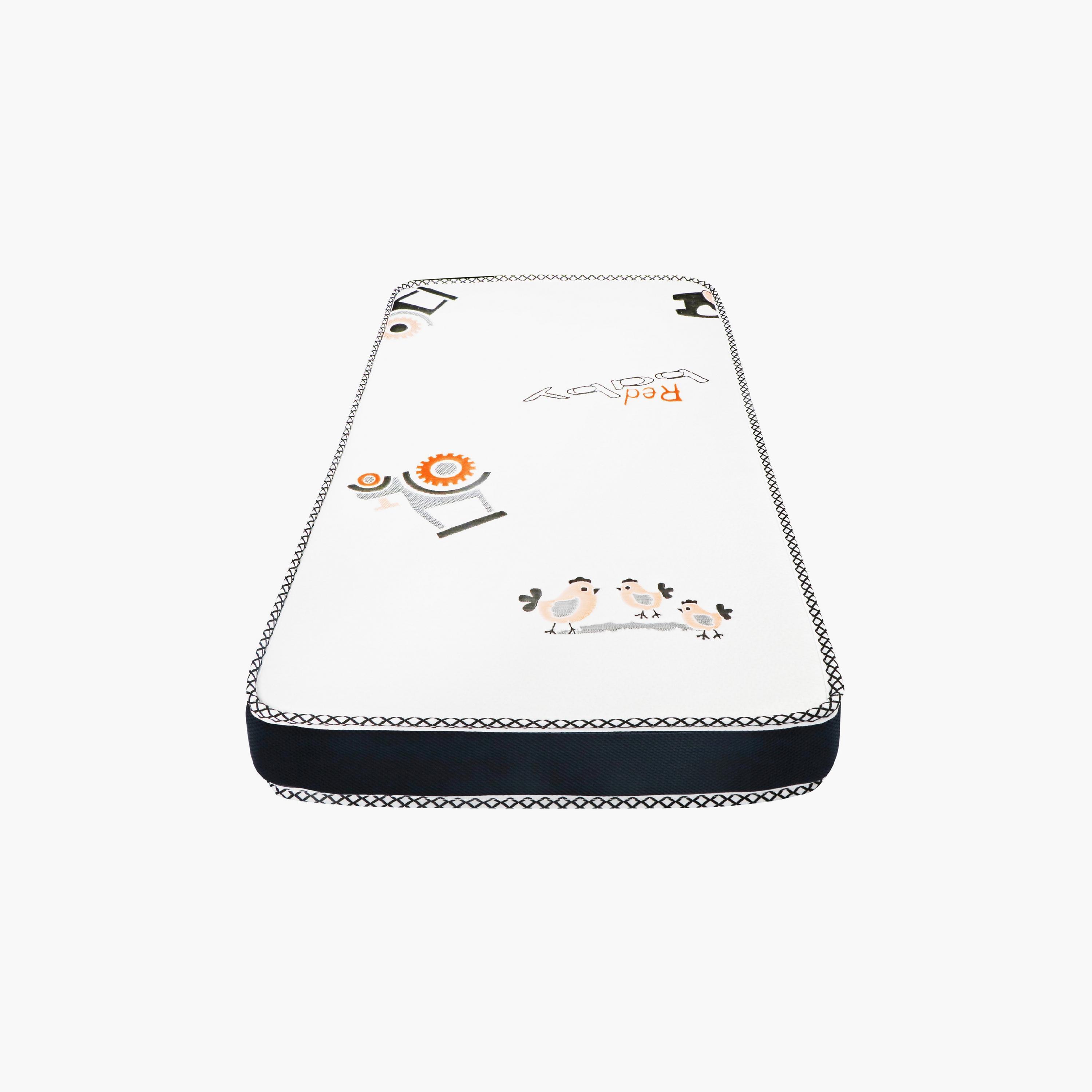 Moon Printed Foam Mattress - 133x70x12 cms-baby-nursery-mattresses-image-1