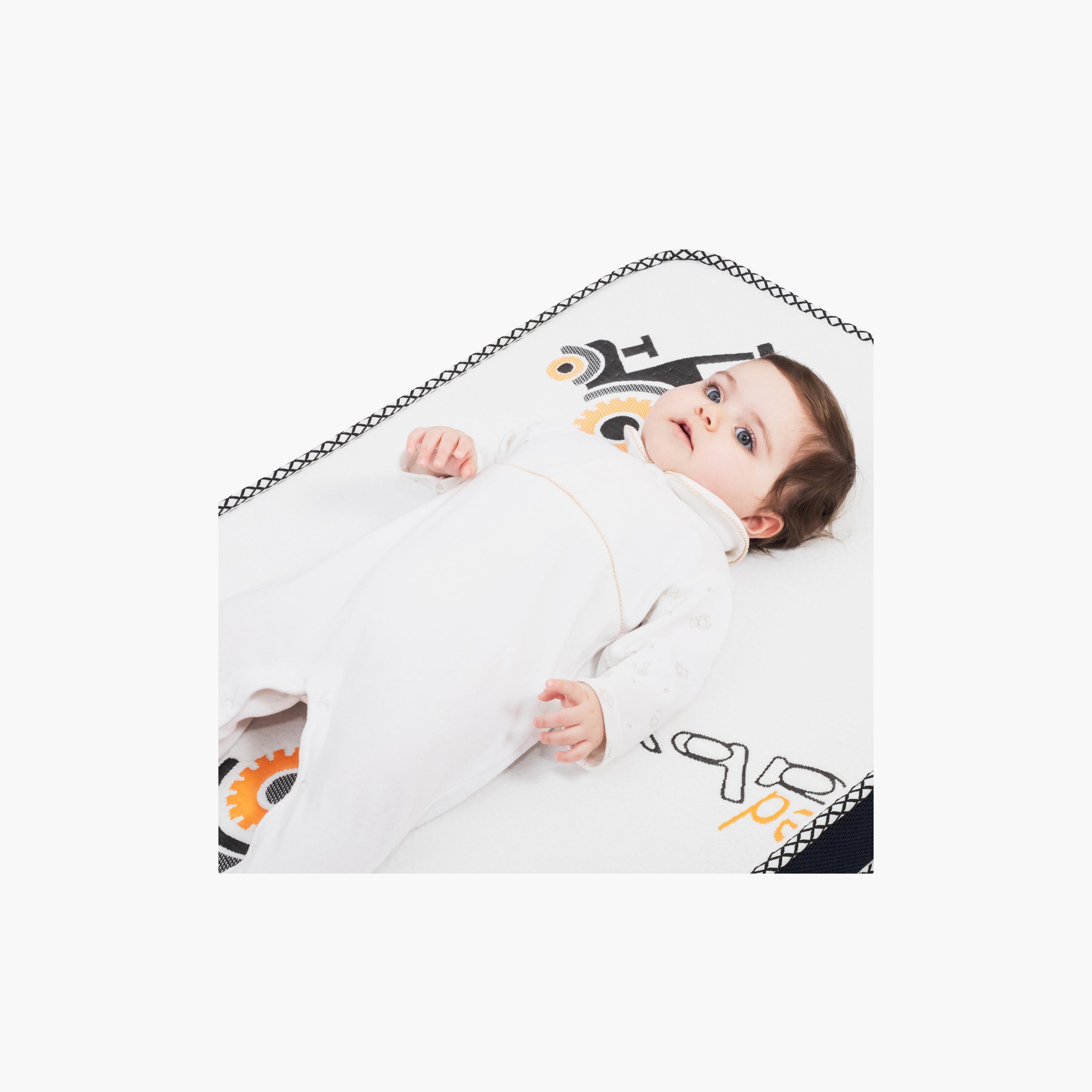 Moon Printed Foam Mattress - 133x70x12 cms-baby-nursery-mattresses-image-5