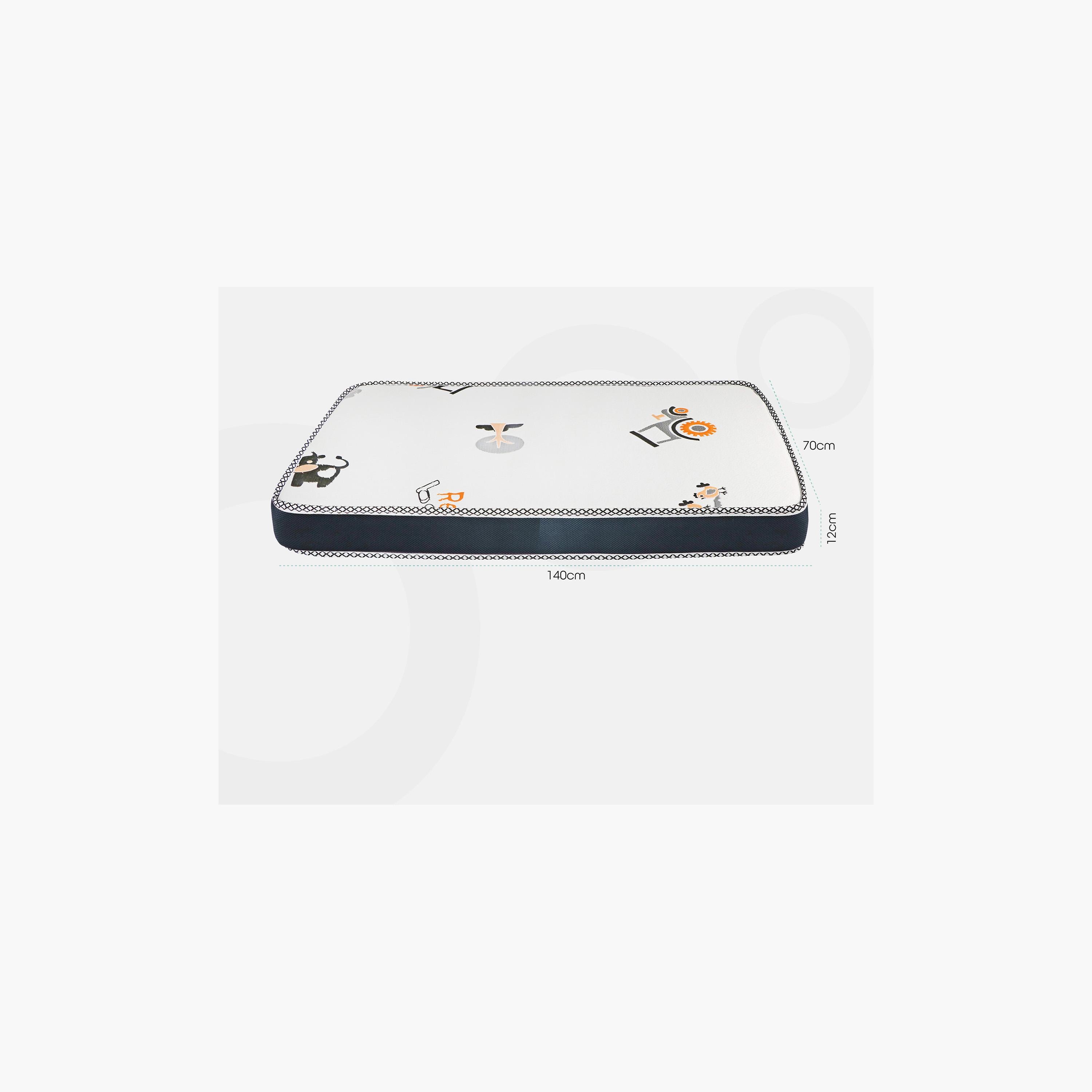 Moon Printed Foam Mattress - 140x70x12 cms-baby-nursery-mattresses-image-3