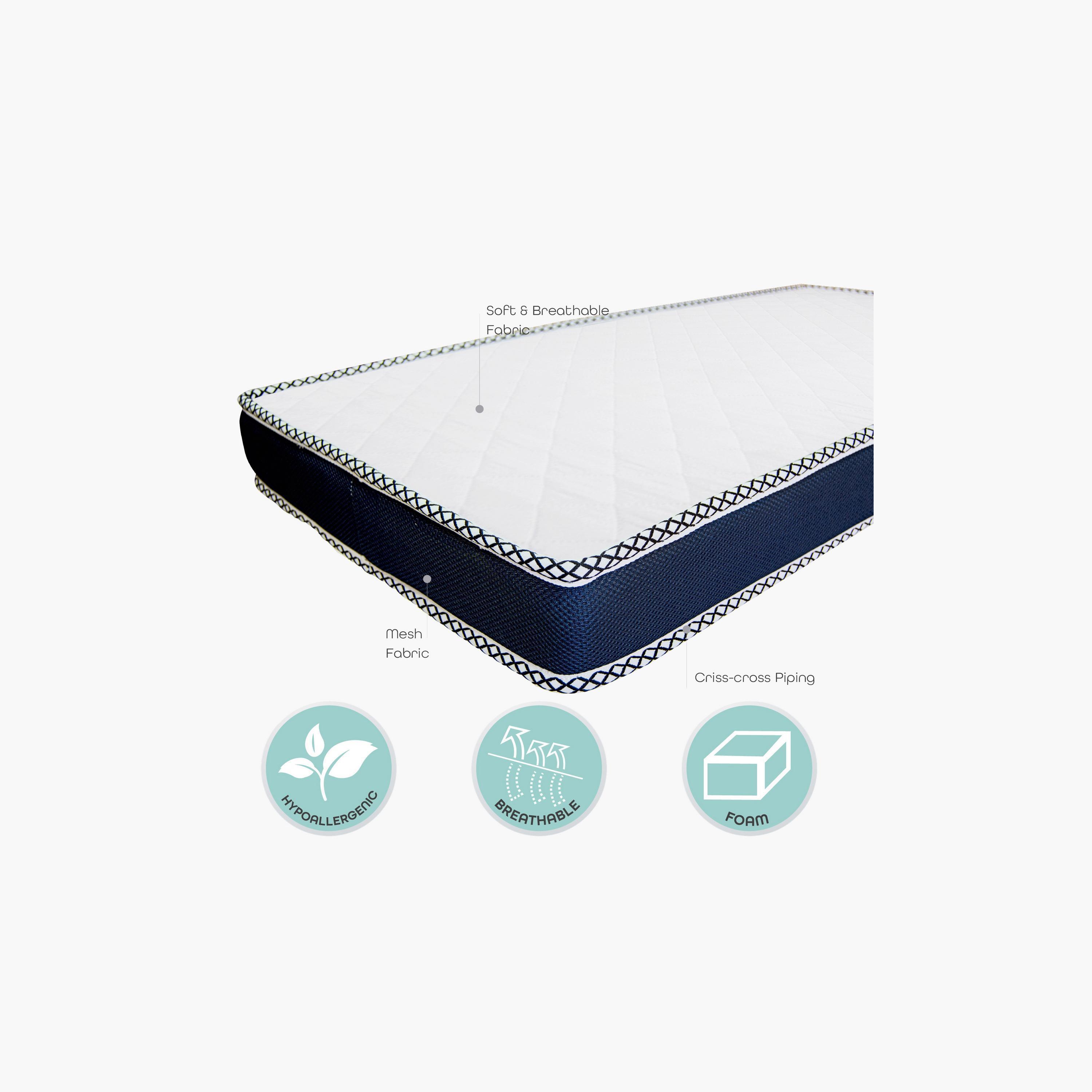 Moon Foam Mattress - 133x70x12 cms-baby-nursery-mattresses-image-4