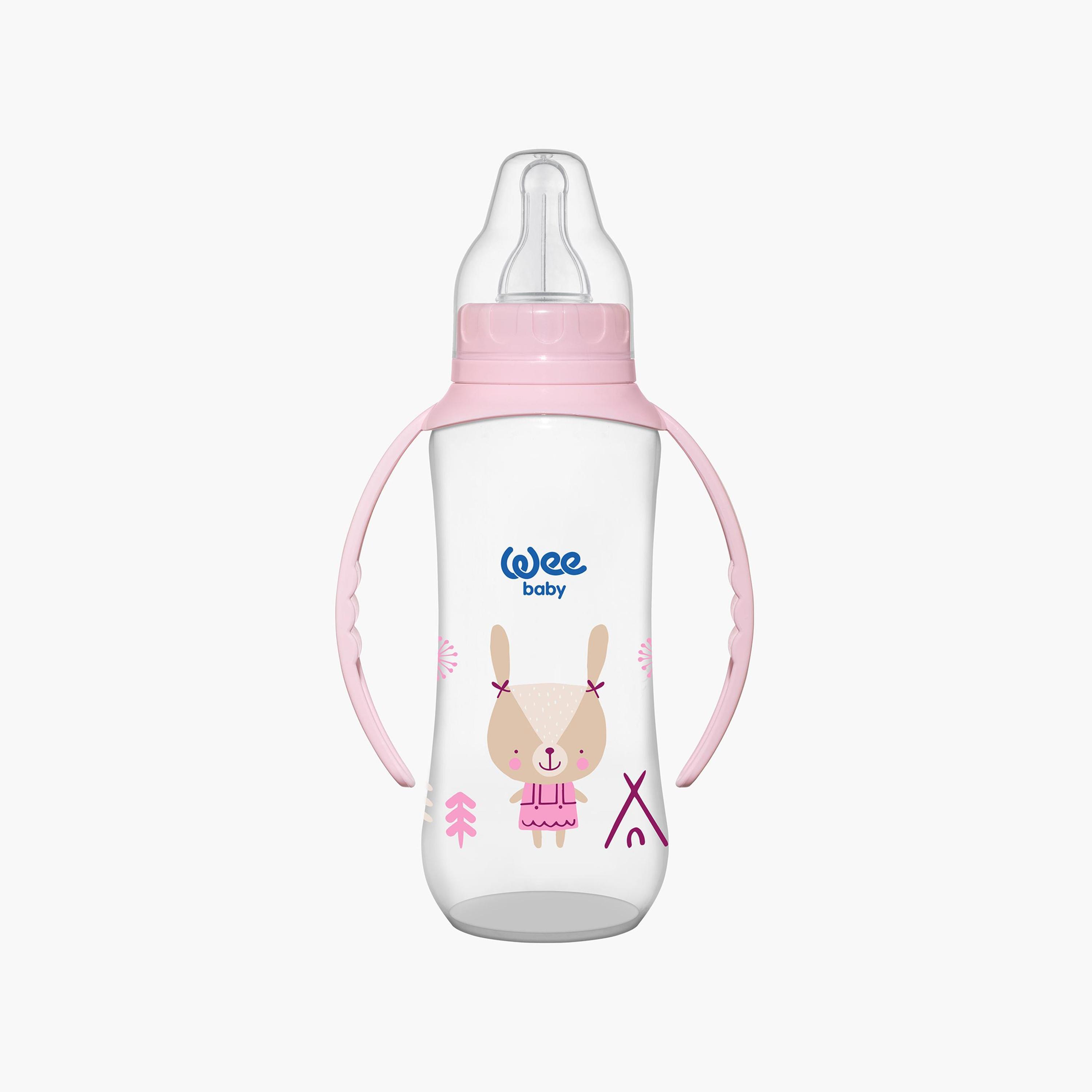 Wee Baby Printed Feeding Bottle with Grip - 270 ml-baby-feeding-feedingbottles-bottlesandteats-image-1