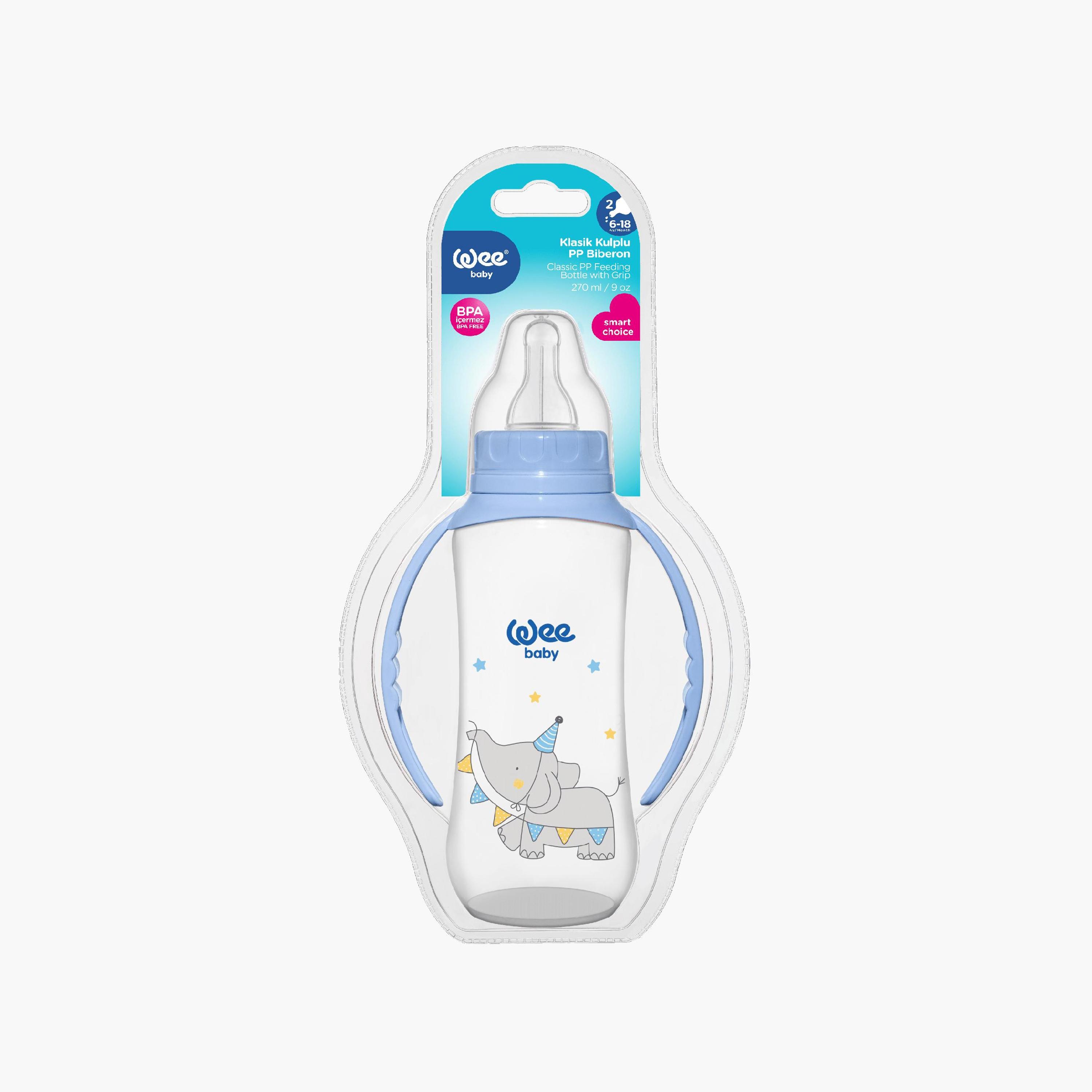 Wee Baby Printed Feeding Bottle with Grip - 270 ml-baby-feeding-feedingbottles-bottlesandteats-image-2