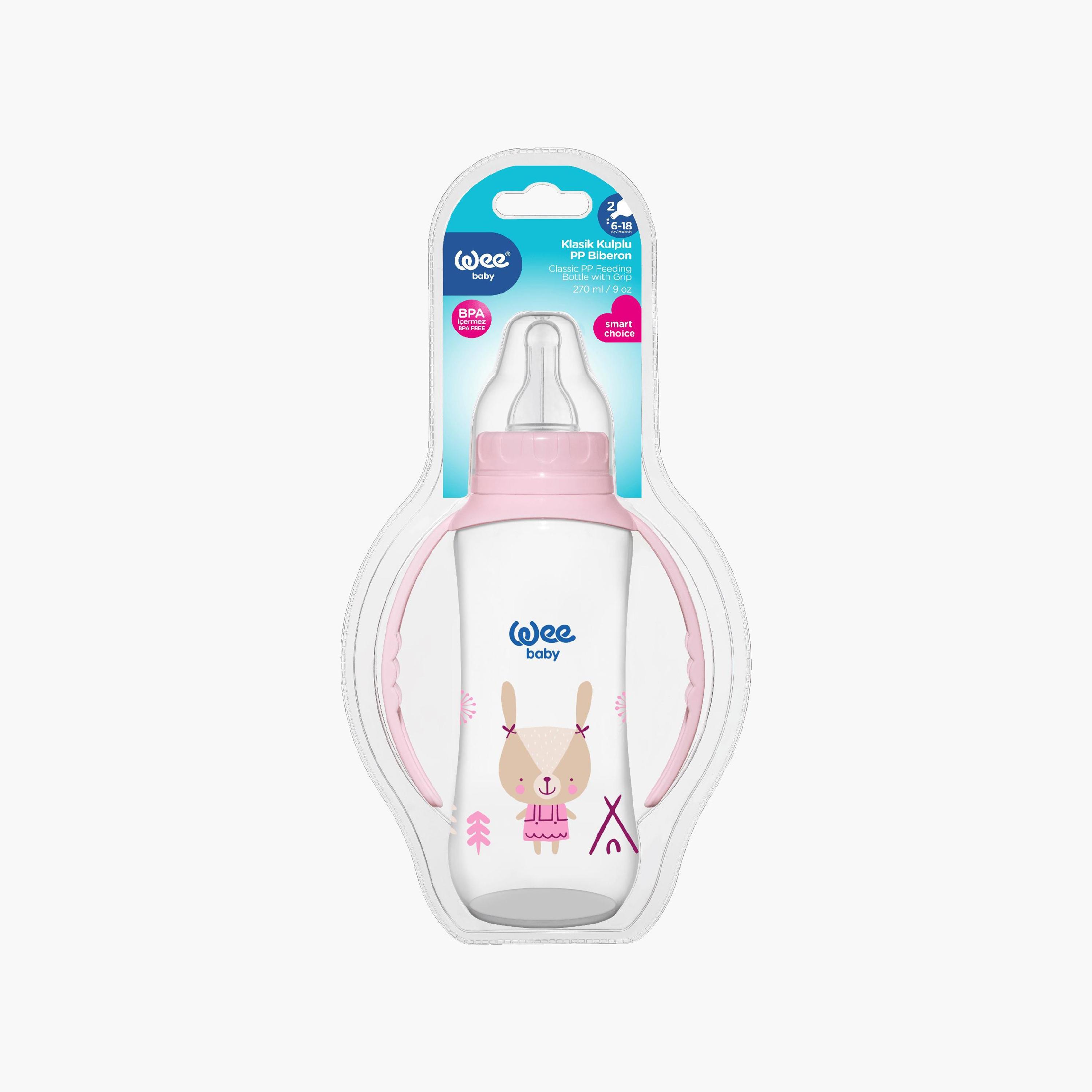 Wee Baby Printed Feeding Bottle with Grip - 270 ml-baby-feeding-feedingbottles-bottlesandteats-image-4