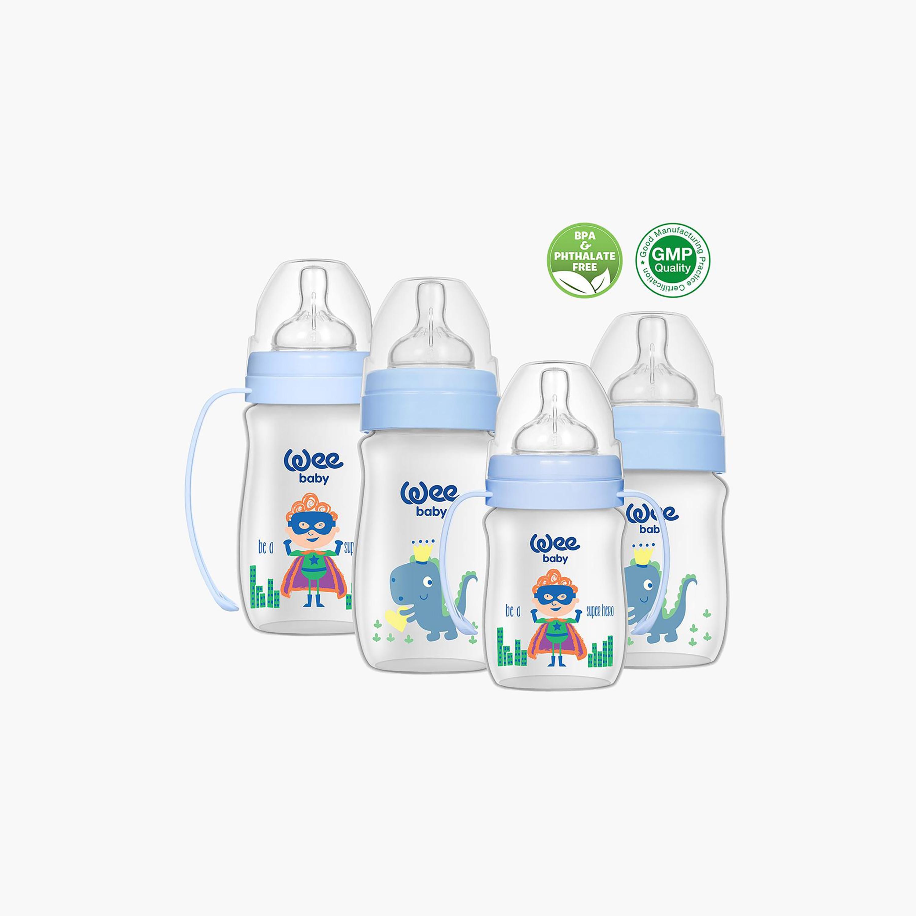 Wee Baby Printed Newborn Feeding Bottle Starter Set (0-12 months)-baby-feeding-feedingbottles-bottlesandteats-image-1