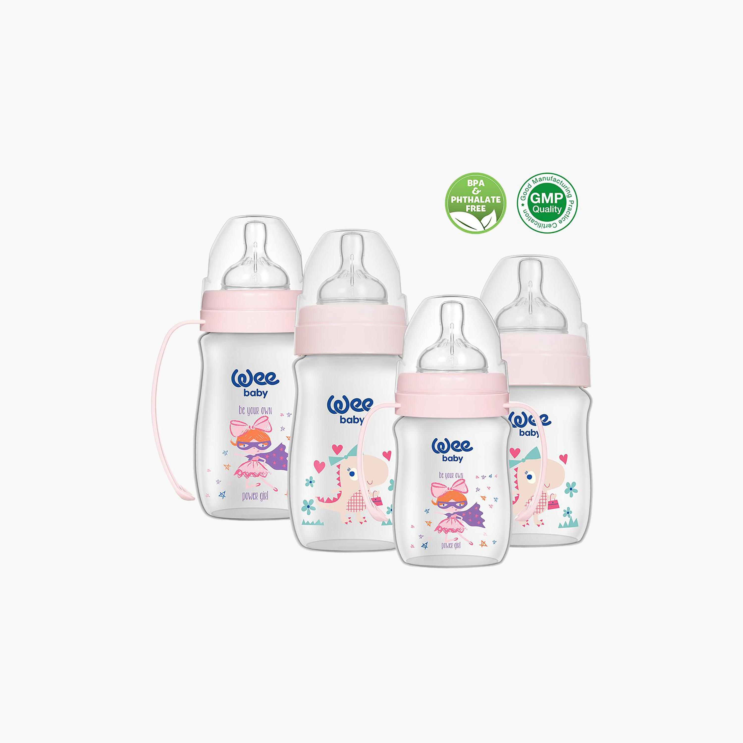 مجموعة رضّاعات أولية لحديثي الولادة بطبعات من وي بيبي - منذ الولادة فأكثر-baby-feeding-feedingbottles-bottlesandteats-image-1