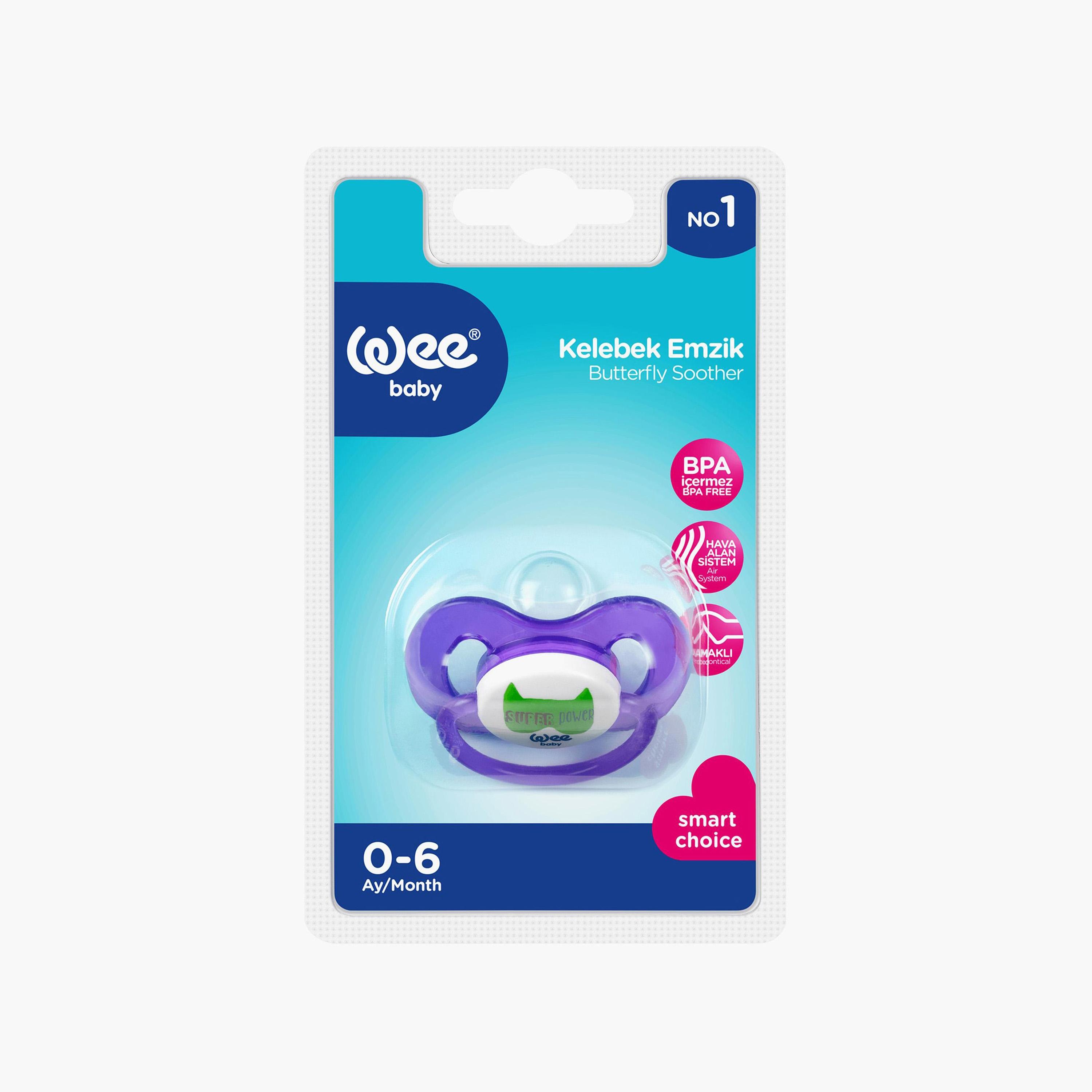 لهاية بحلمة مقوّمة للأسنان وتصميم فراشة من وي بيبي - 0-6 شهور-baby-feeding-pacifiers-image-5