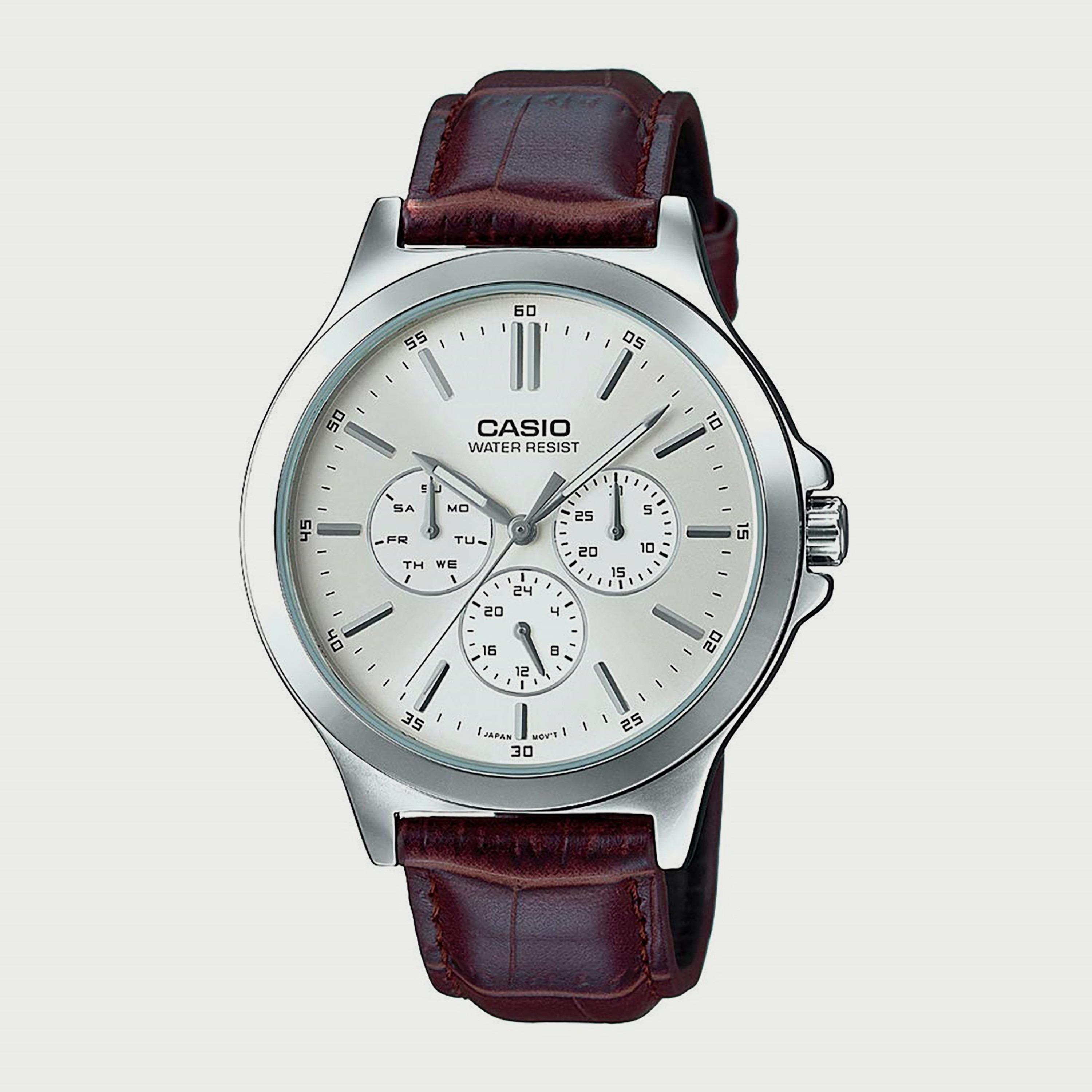 Casio Men's Brown Analog Leather Strap "Watch" MTP-V300L-7AUDF-men-watchesandjewellery-watches-image-1