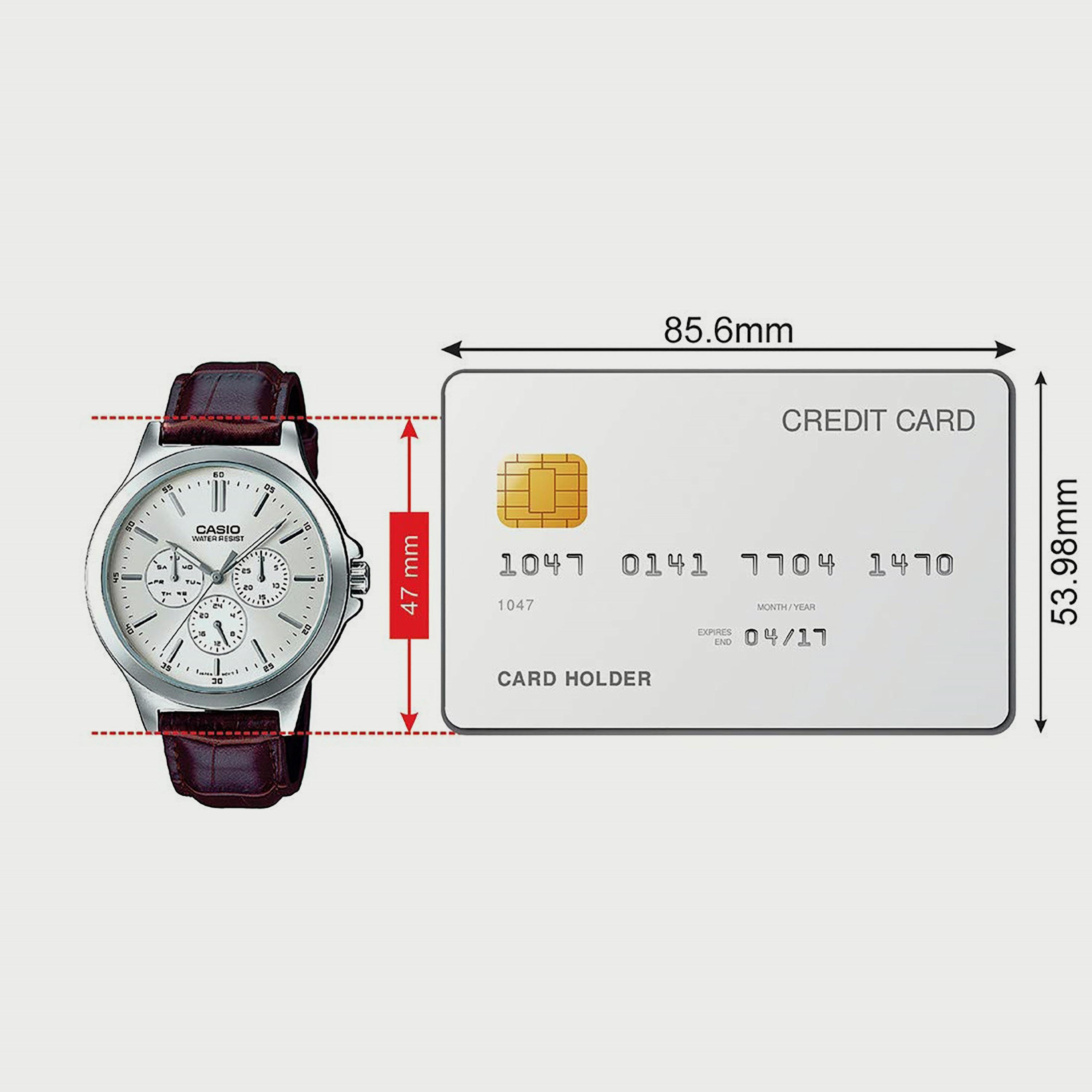 Casio Men's Brown Analog Leather Strap "Watch" MTP-V300L-7AUDF-men-watchesandjewellery-watches-image-5
