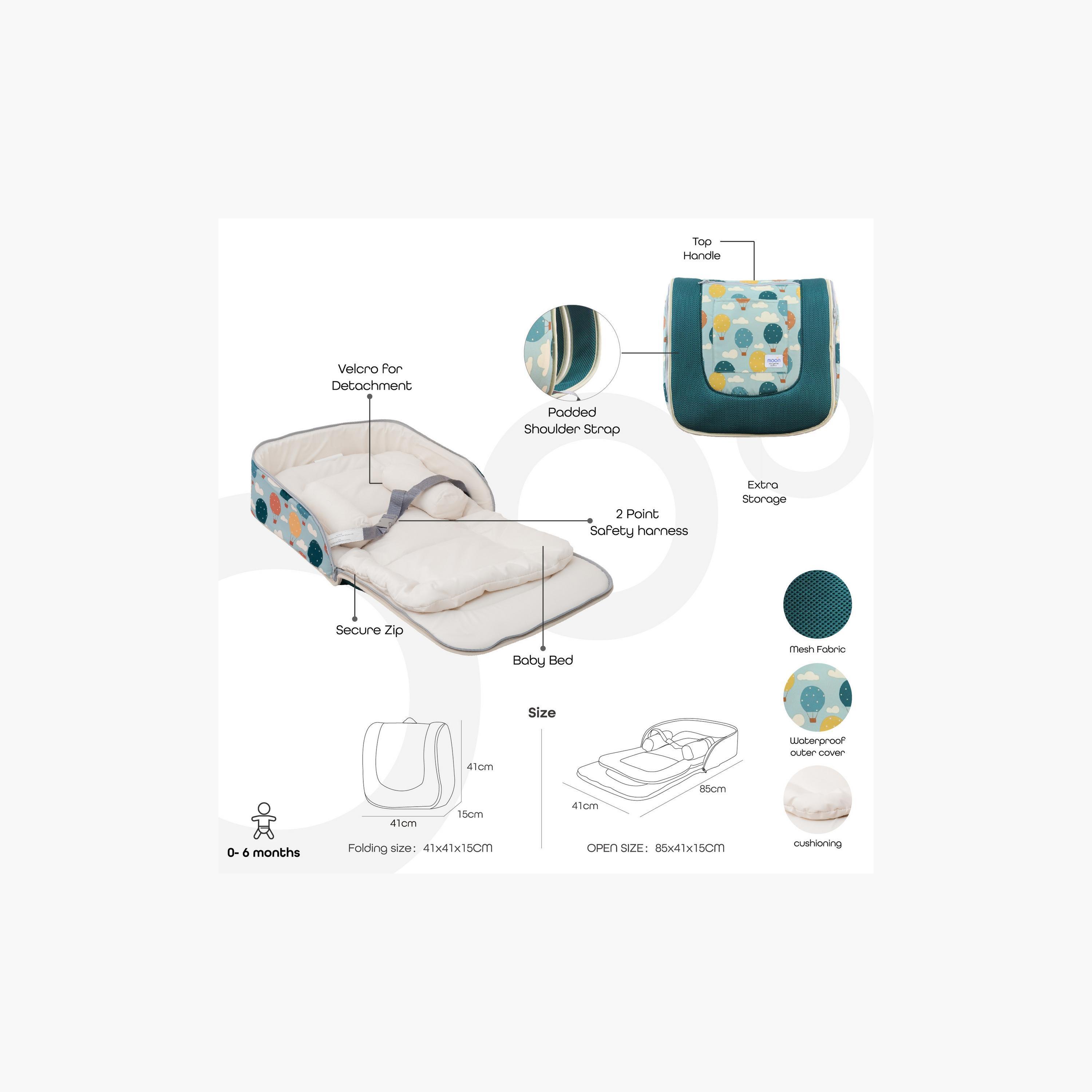 Moon Travalo Balloon Print Portable Travel Baby Bed and Backpack-baby-gear-travelaccessories-image-3