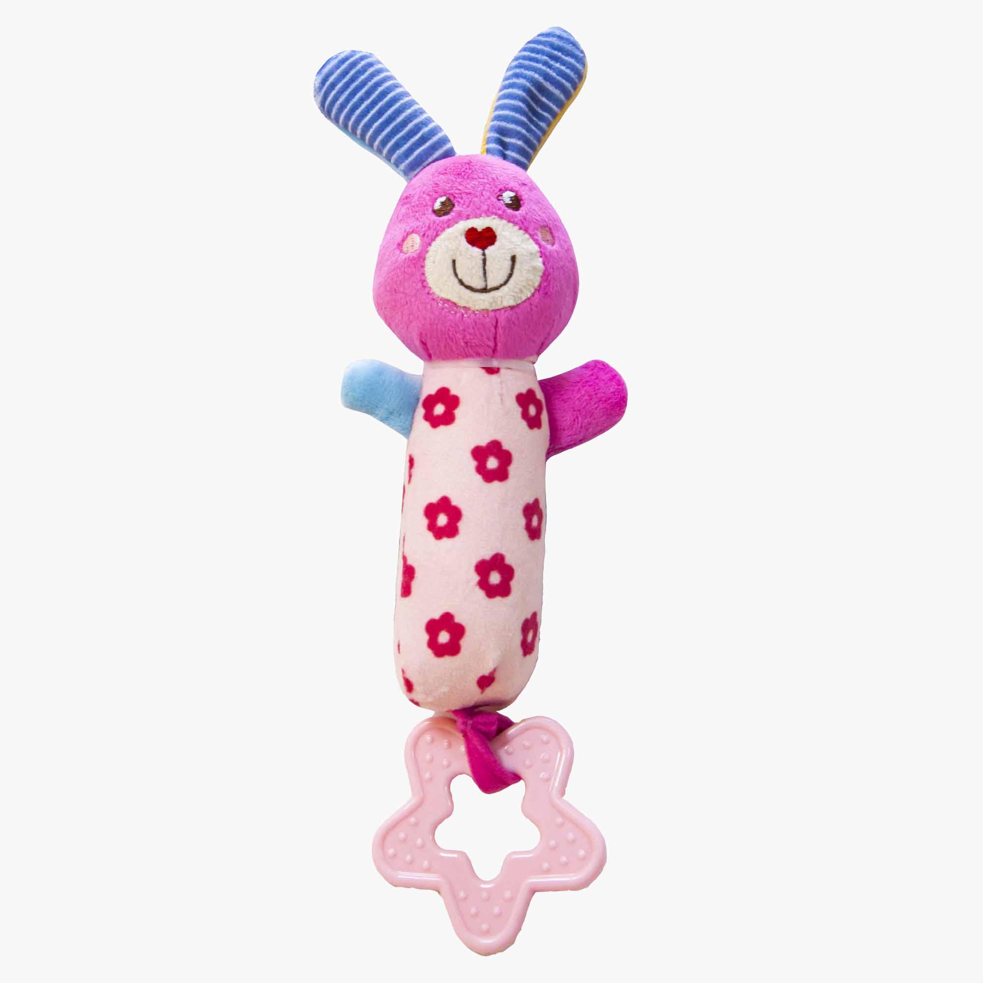 Moon Bunny Shaped Soft Rattle Toy-toys-babyandtoddlertoys-rattlesandteethers-image-1