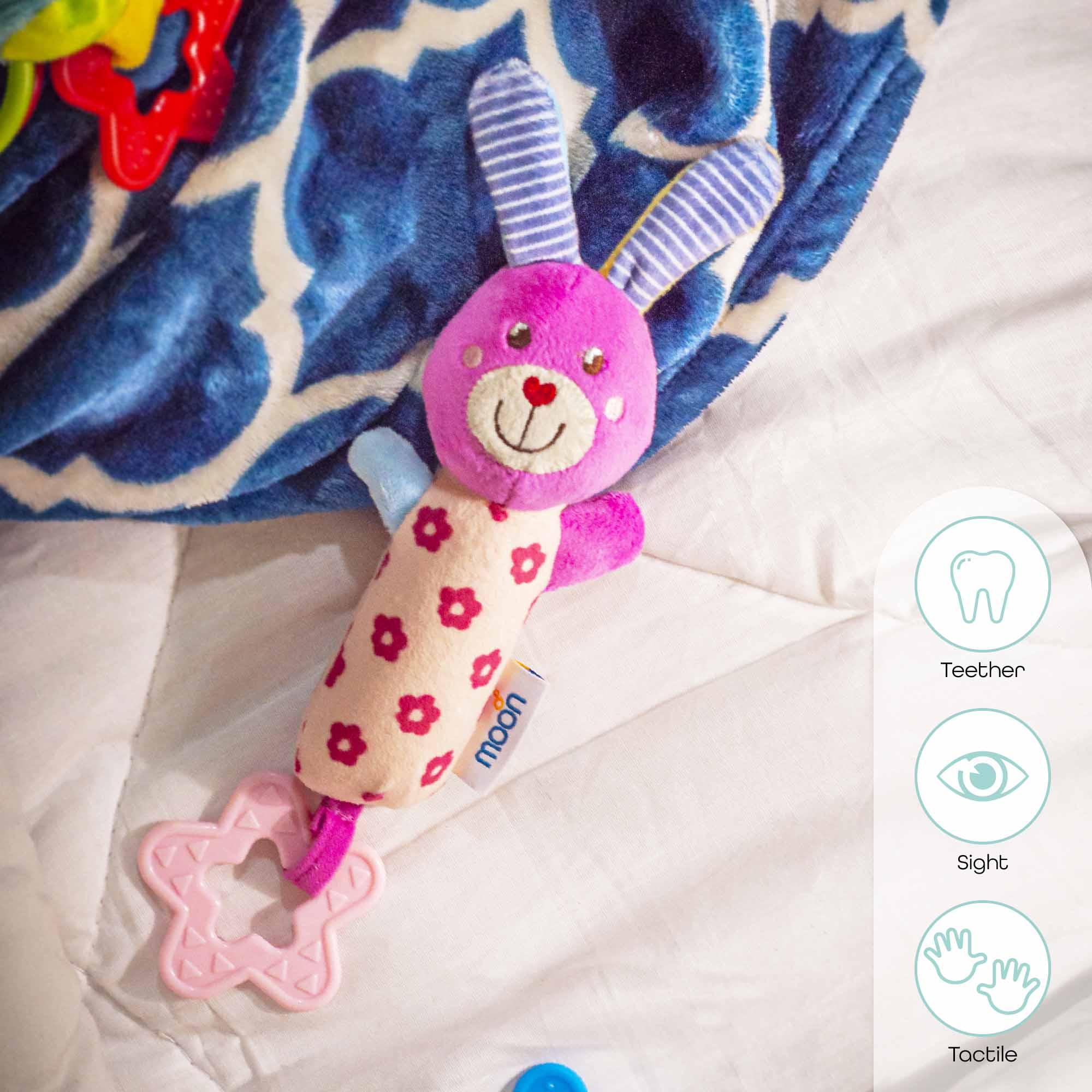 Moon Bunny Shaped Soft Rattle Toy-toys-babyandtoddlertoys-rattlesandteethers-image-3