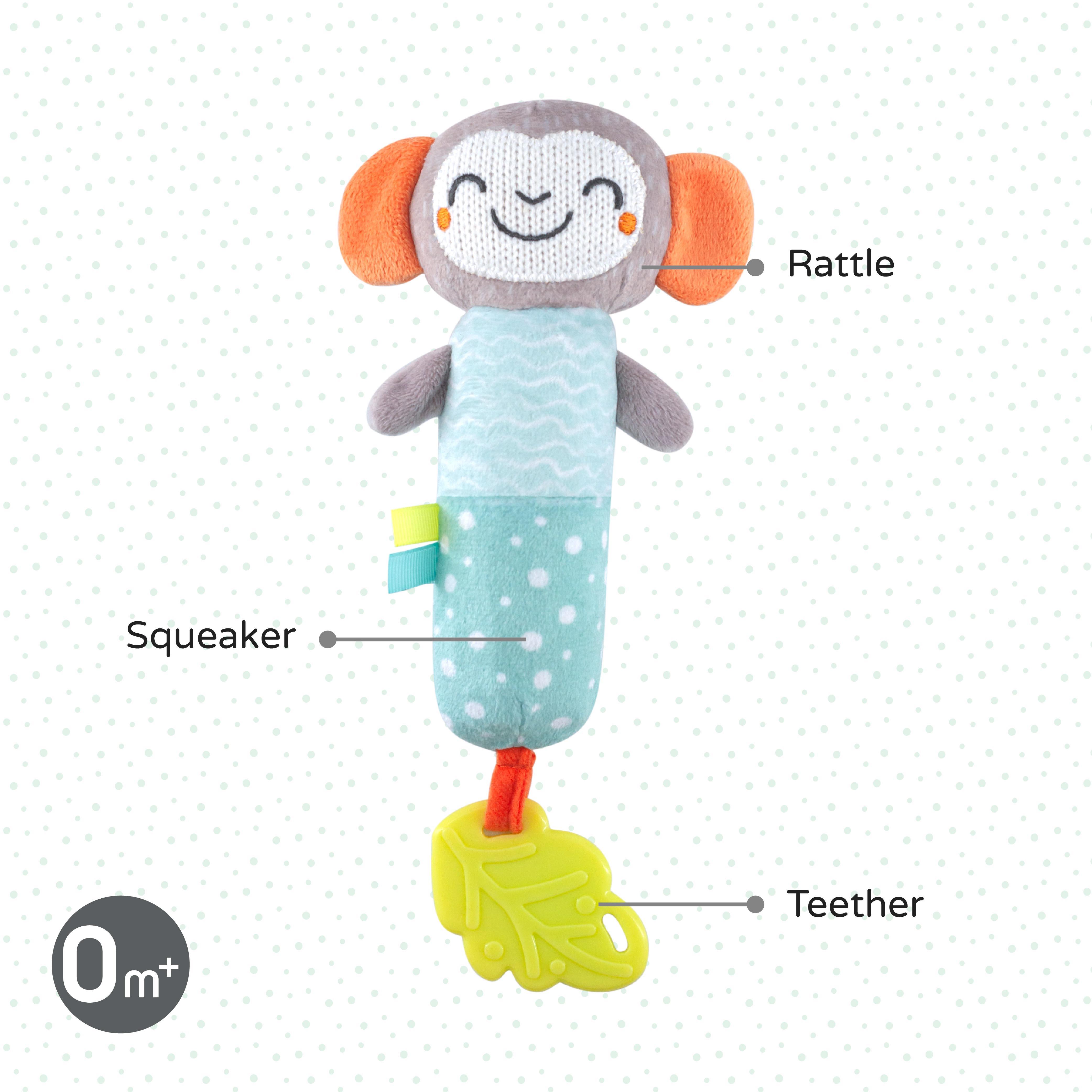 Moon Monkey Jungle Friends Soft Rattle Toy-toys-babyandtoddlertoys-rattlesandteethers-image-2