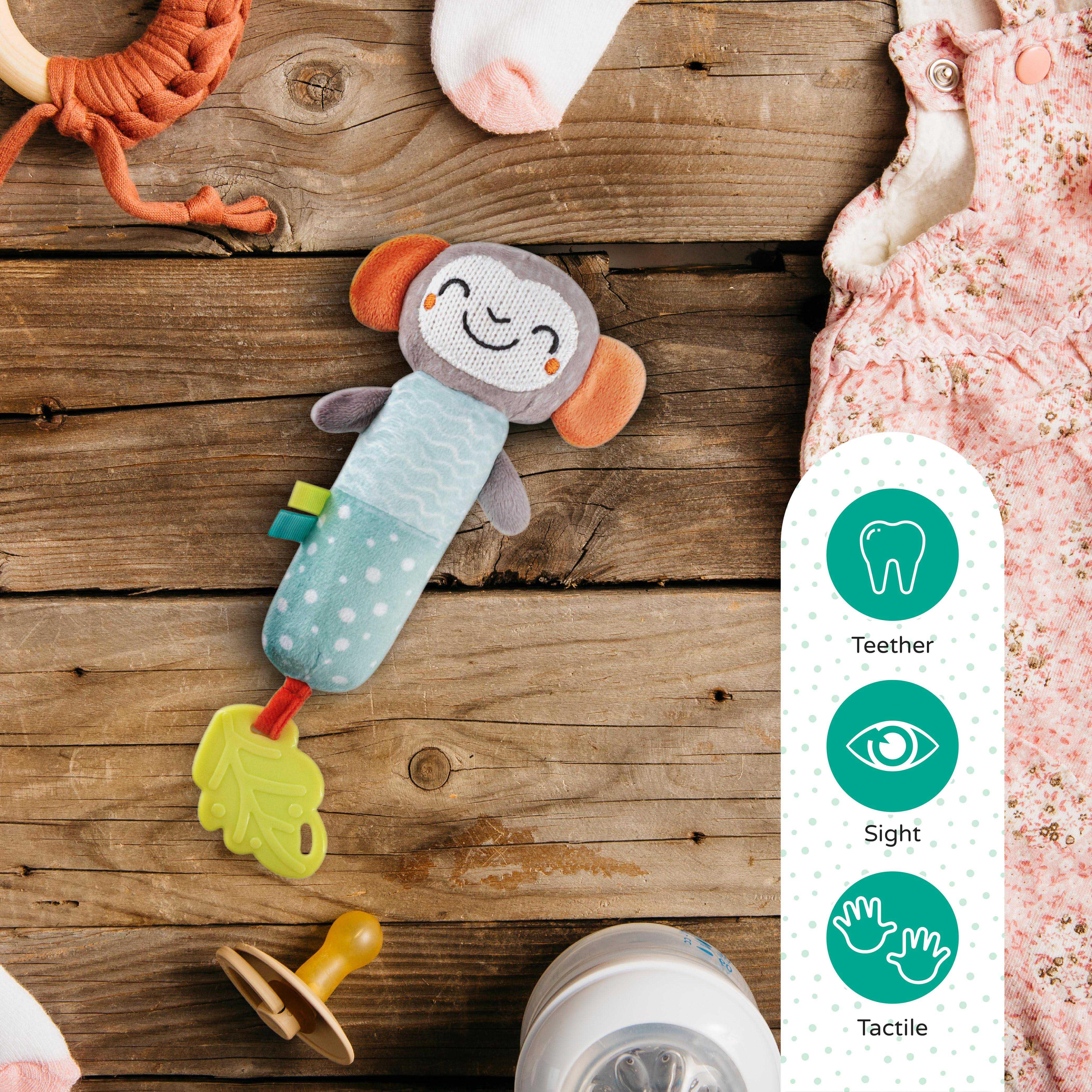 Moon Monkey Jungle Friends Soft Rattle Toy-toys-babyandtoddlertoys-rattlesandteethers-image-3