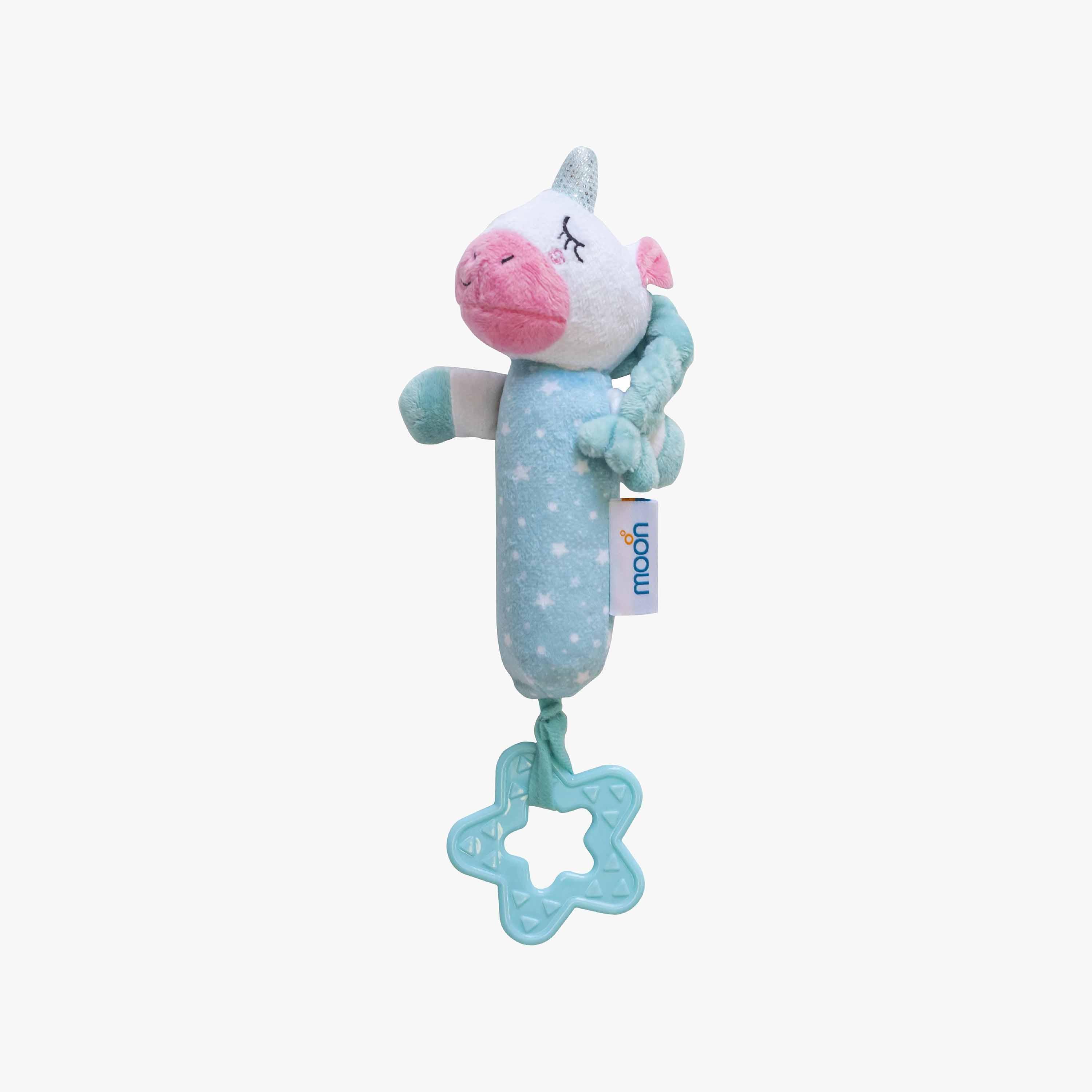 Moon Unicorn Soft Rattle Toy-toys-babyandtoddlertoys-rattlesandteethers-image-1