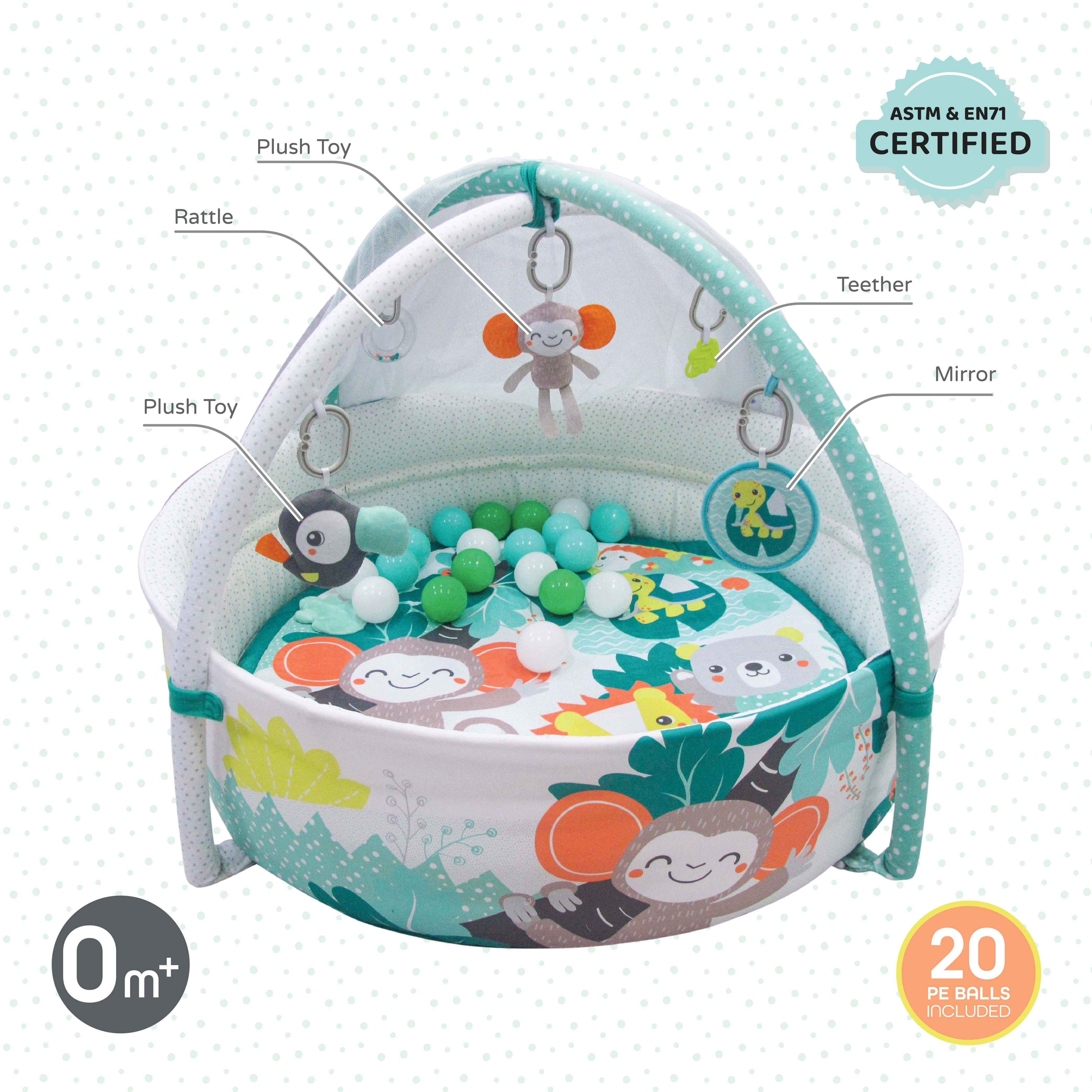 iFam Shell Convertible Playmat - 50x50x10 cm-baby-infantactivity-playpensandplaymats-image-2