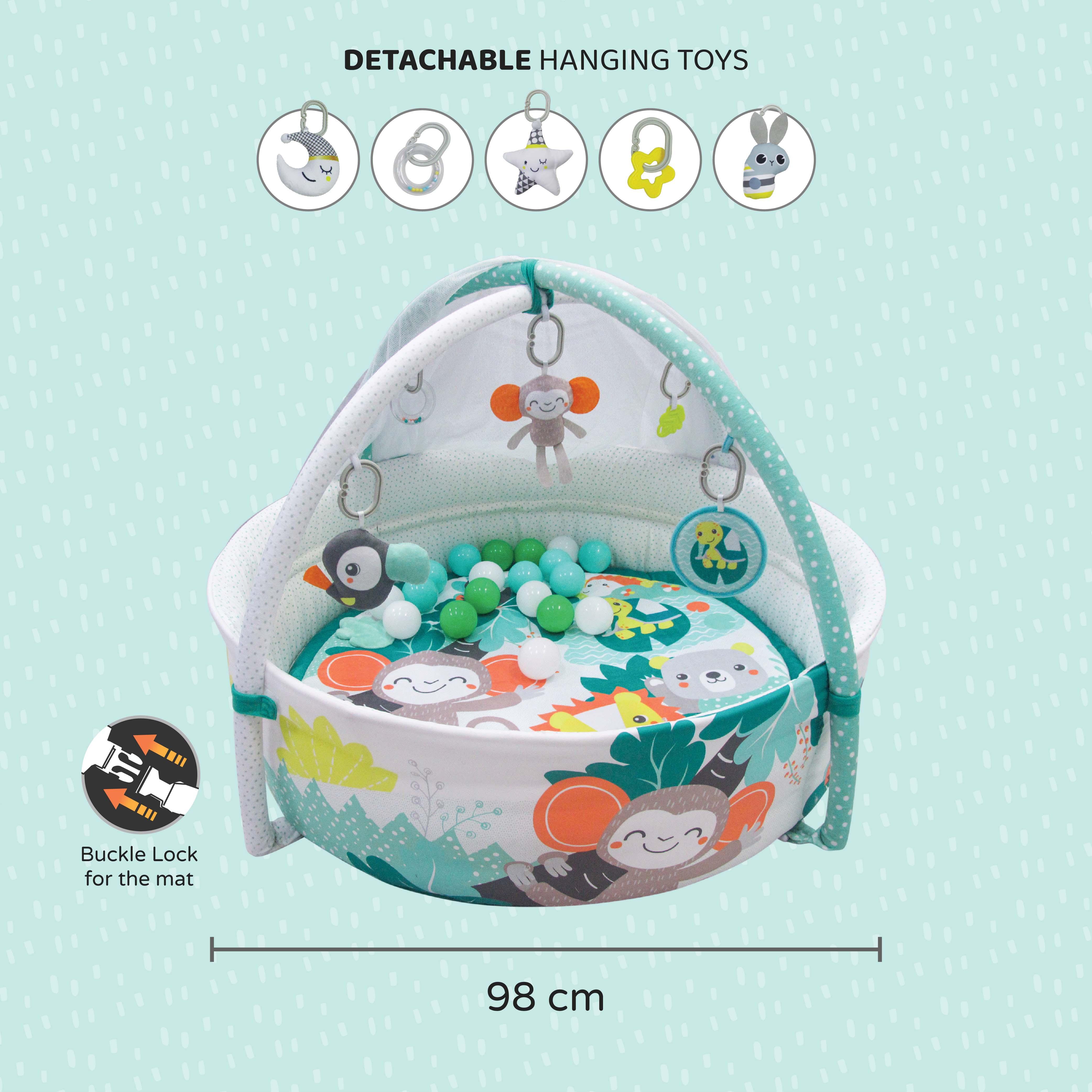 iFam Shell Convertible Playmat - 50x50x10 cm-baby-infantactivity-playpensandplaymats-image-4