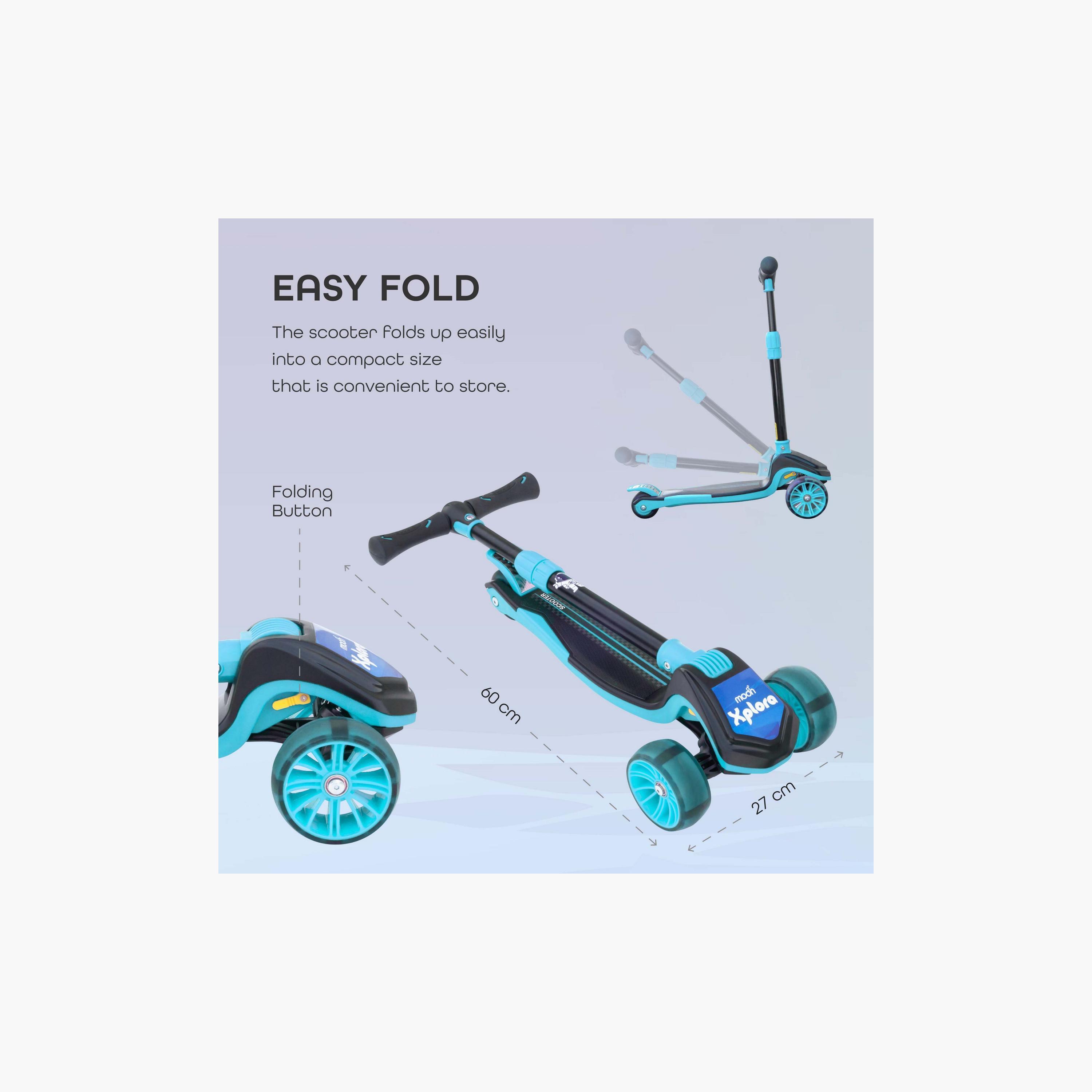 Moon Xplora Foldable Baby Scooter - Blue-toys-outdoor-scooters-image-2