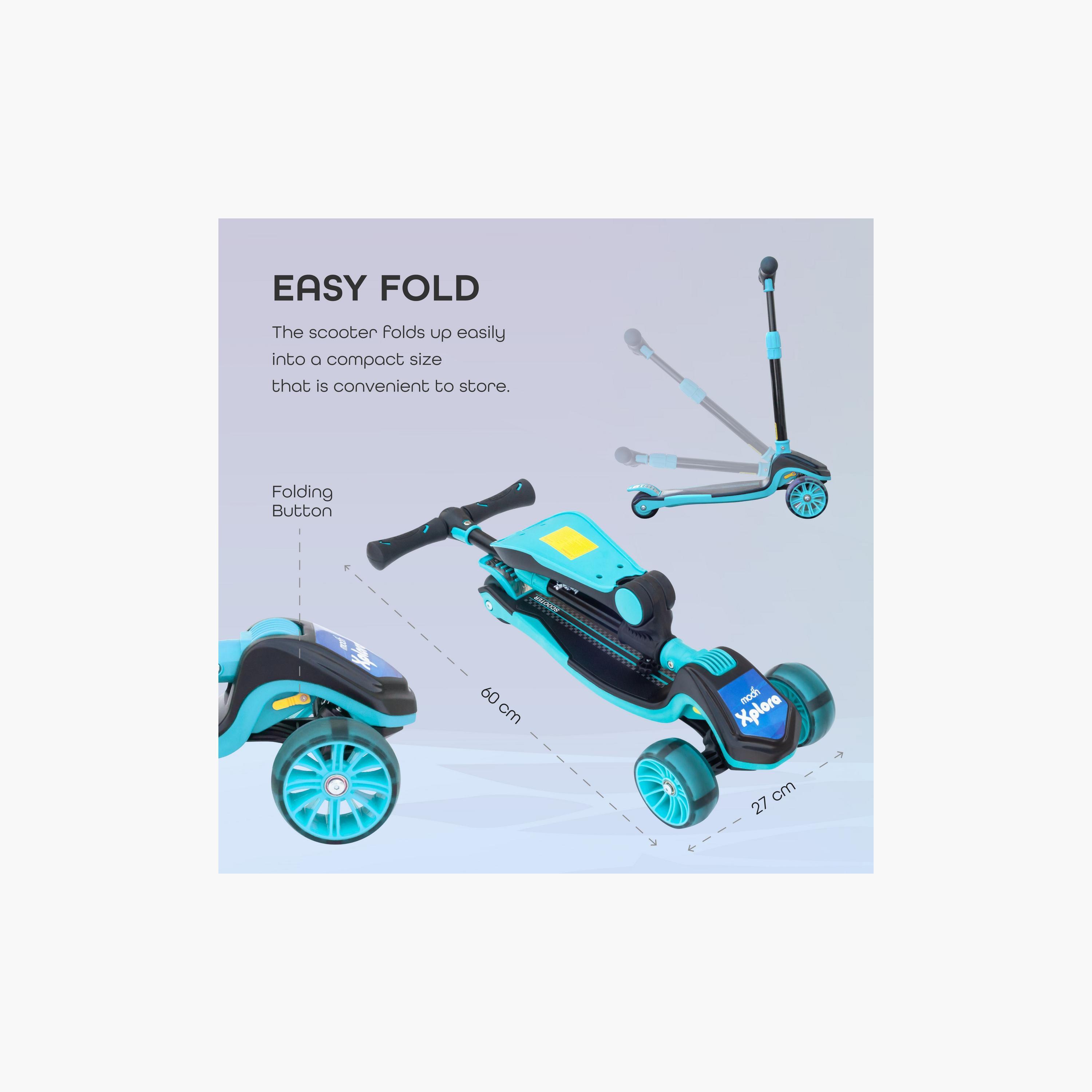 Moon Xplora Foldable Baby Scooter with Seat - Blue-toys-outdoor-scooters-image-2