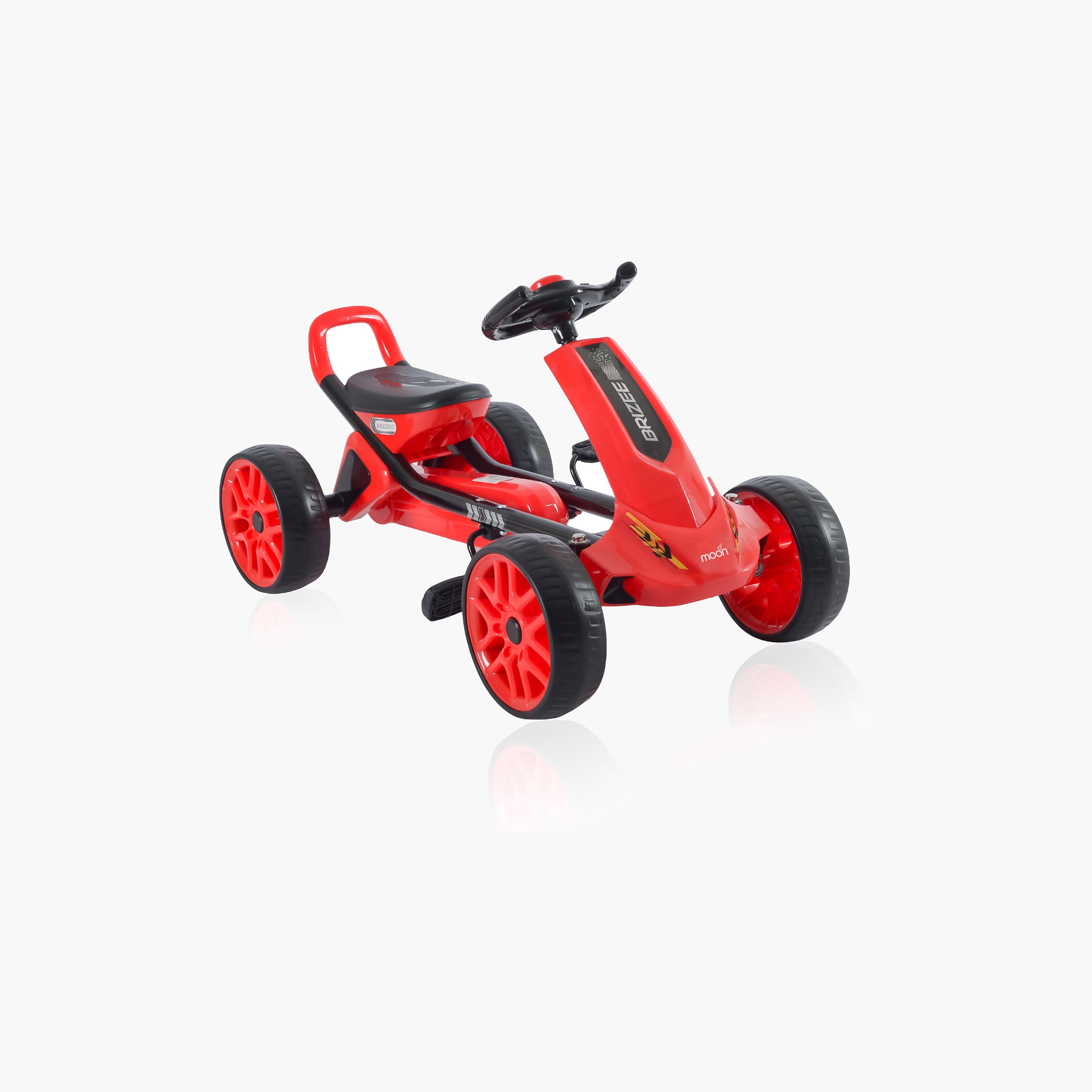 درّاجة برايزي جو كارت بدوّاسات من مون - أحمر-toys-outdoor-bikesandrideons-electricvehicles-image-1