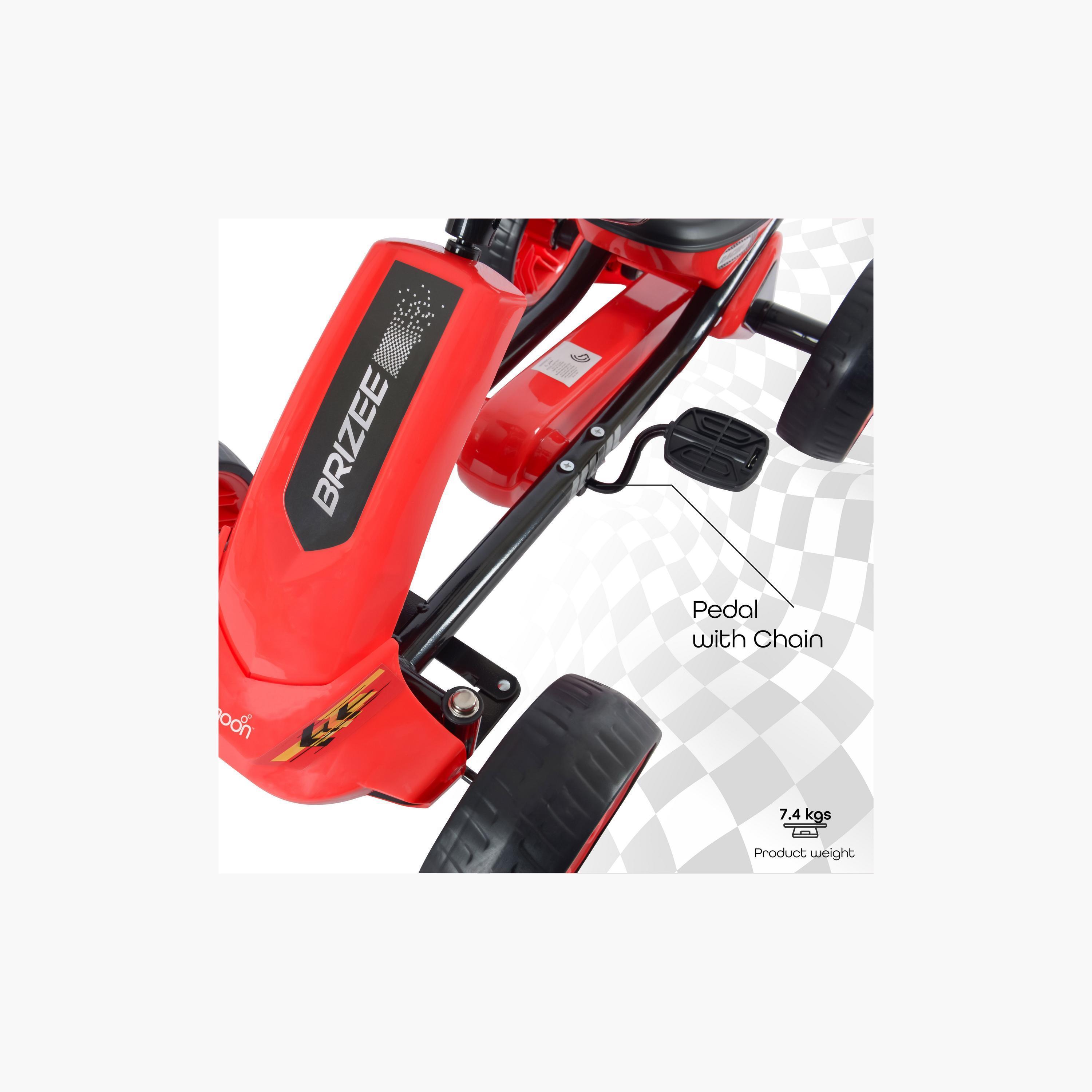 درّاجة برايزي جو كارت بدوّاسات من مون - أحمر-toys-outdoor-bikesandrideons-electricvehicles-image-2