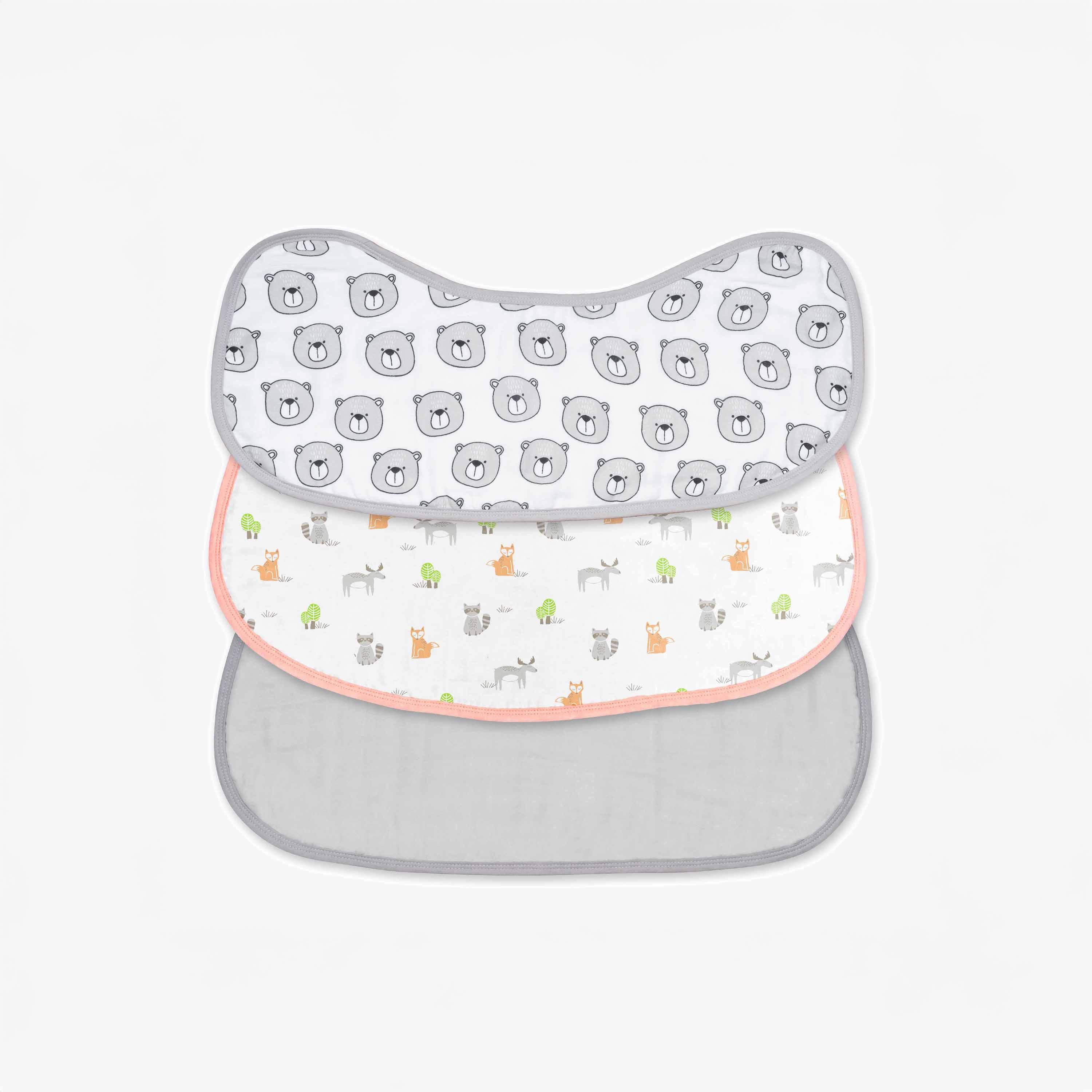 Moon 8-Layer Organic Burp Cloth - Set of 3-baby-feeding-bibs-image-1