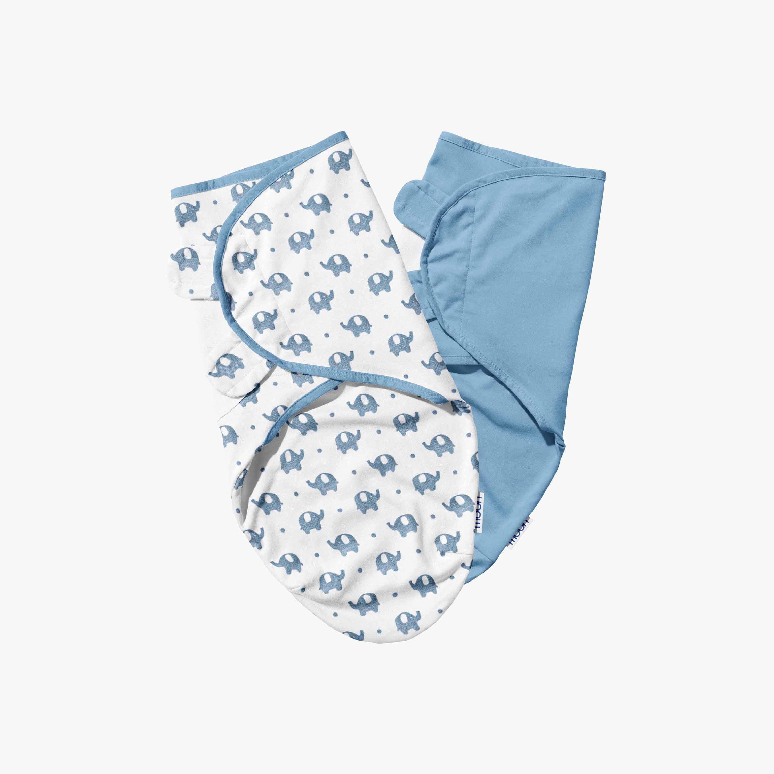 Moon Organic Swaddle with Hook and Loop Closure - Set of 2-baby-nursery-blanketsandswaddles-swaddlesandsleepingbags-image-1