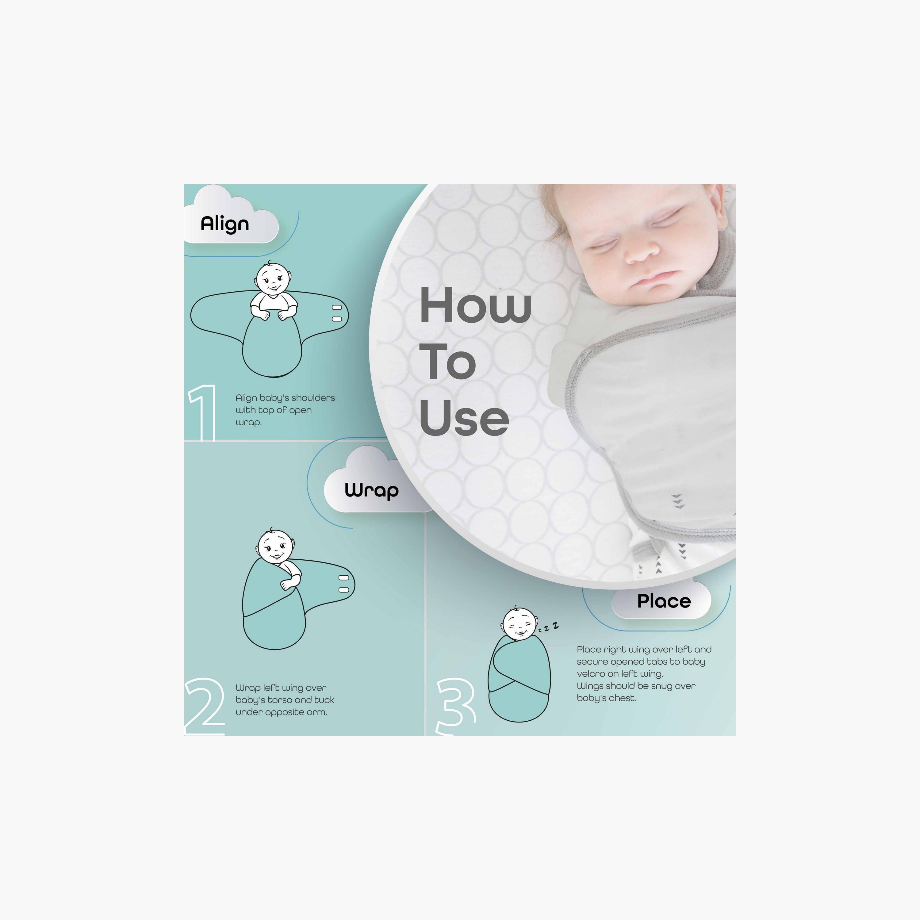 Moon Organic Swaddle with Hook and Loop Closure - Set of 2-baby-nursery-blanketsandswaddles-swaddlesandsleepingbags-image-4