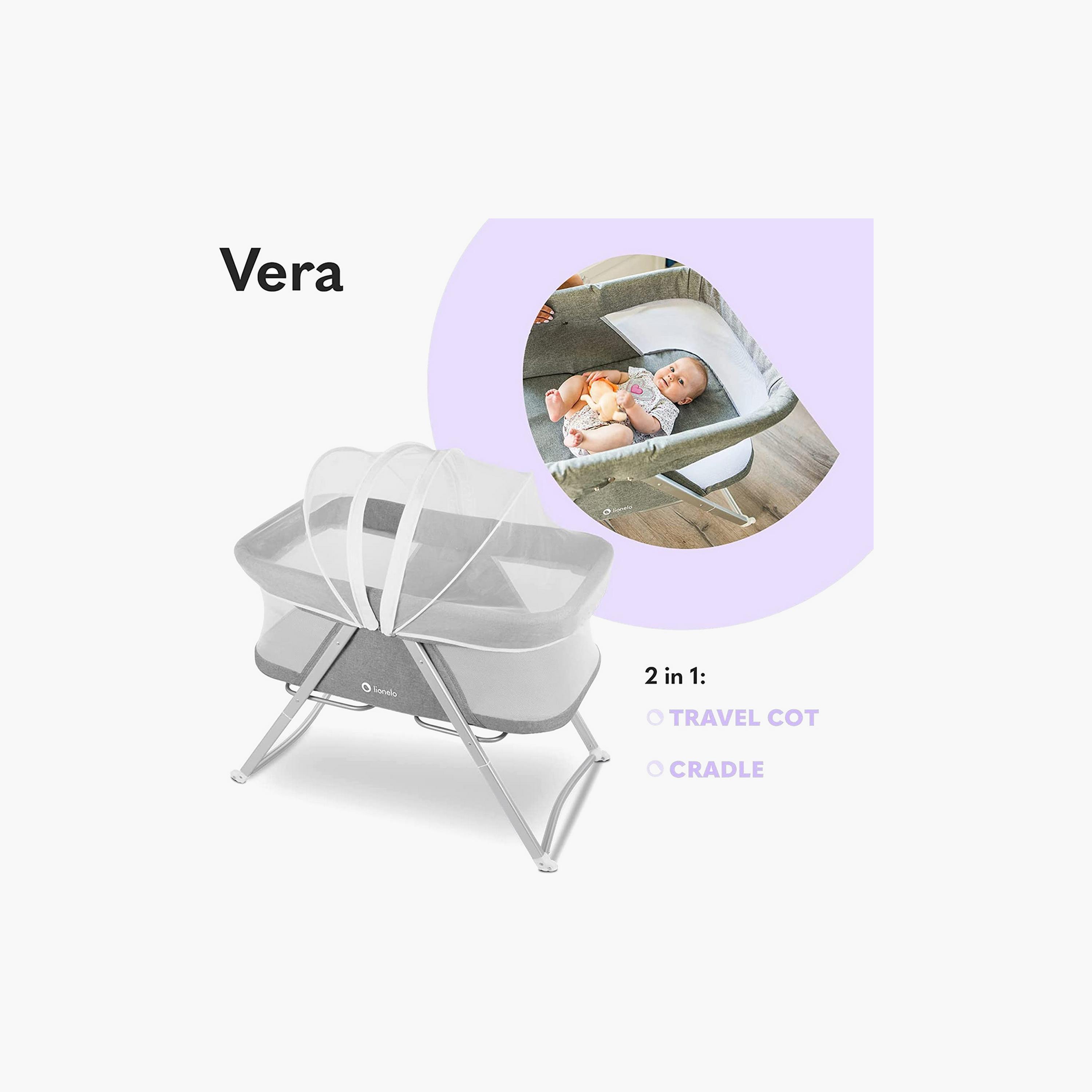 Lionelo vera shop portable baby bed