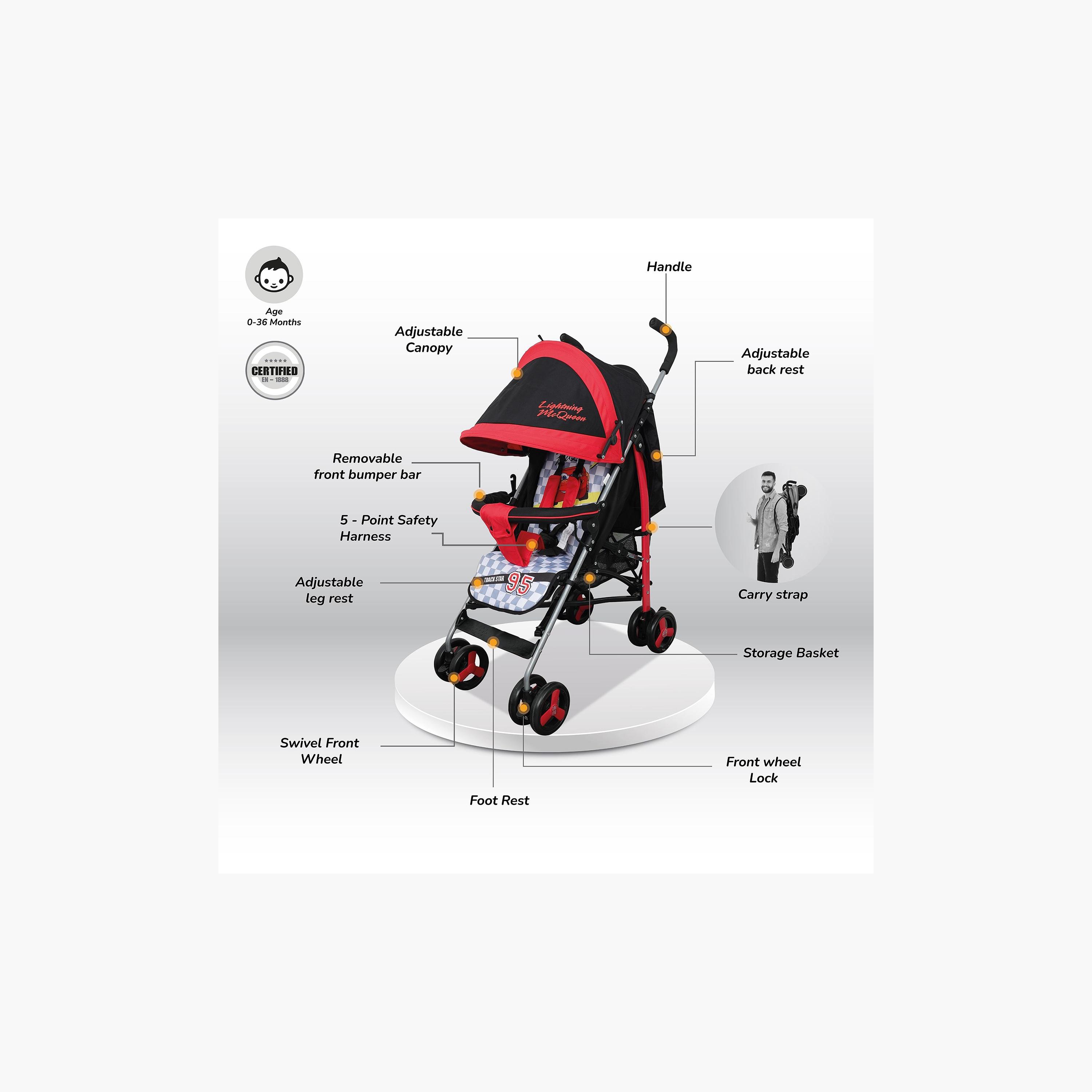 Disney Car Print Buggy Stroller with Canopy-baby-gear-strollersandprams-strollers-image-1