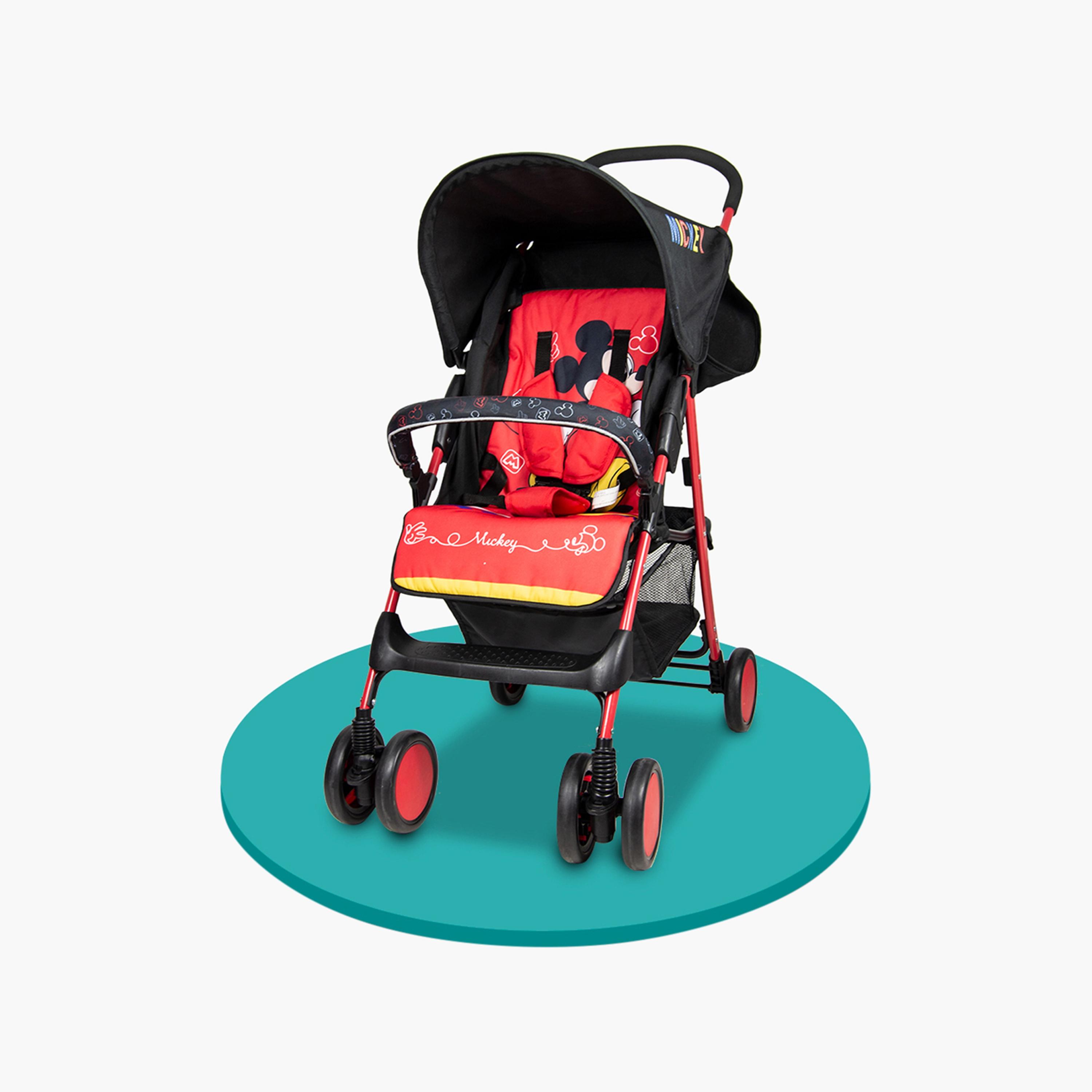 Buy Disney Mickey Mouse Print Stroller with Canopy Online Babyshop UAE