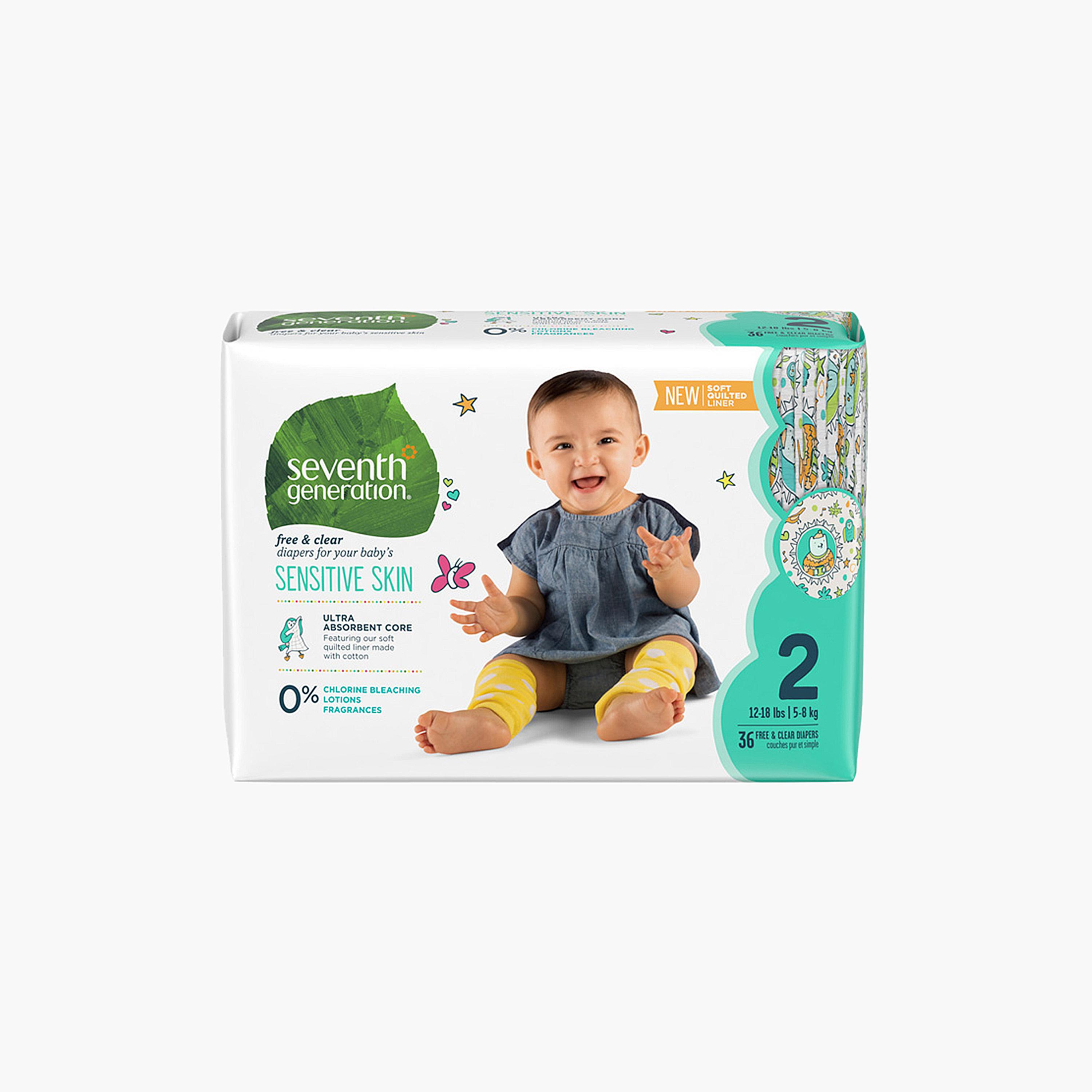 Seventh Generation Size 2 Baby 36-Diapers Pack - 5-8 kgs-baby-diapering-diapers-image-1