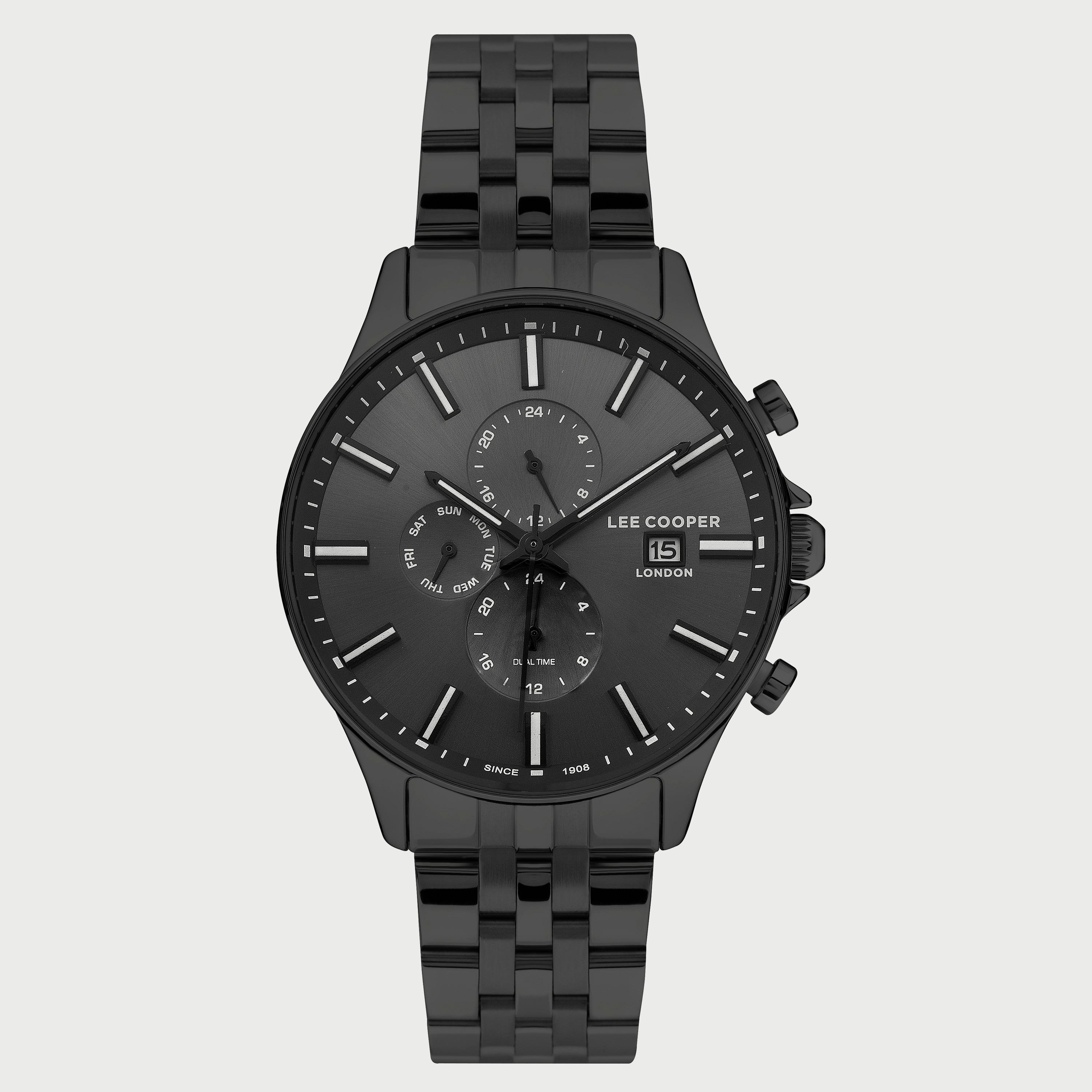  LC07380.660 "ساعة" لي كوبر للرجال بسوار غون ميتال مع كرونوغراف معدني-men-watchesandjewellery-watches-image-1