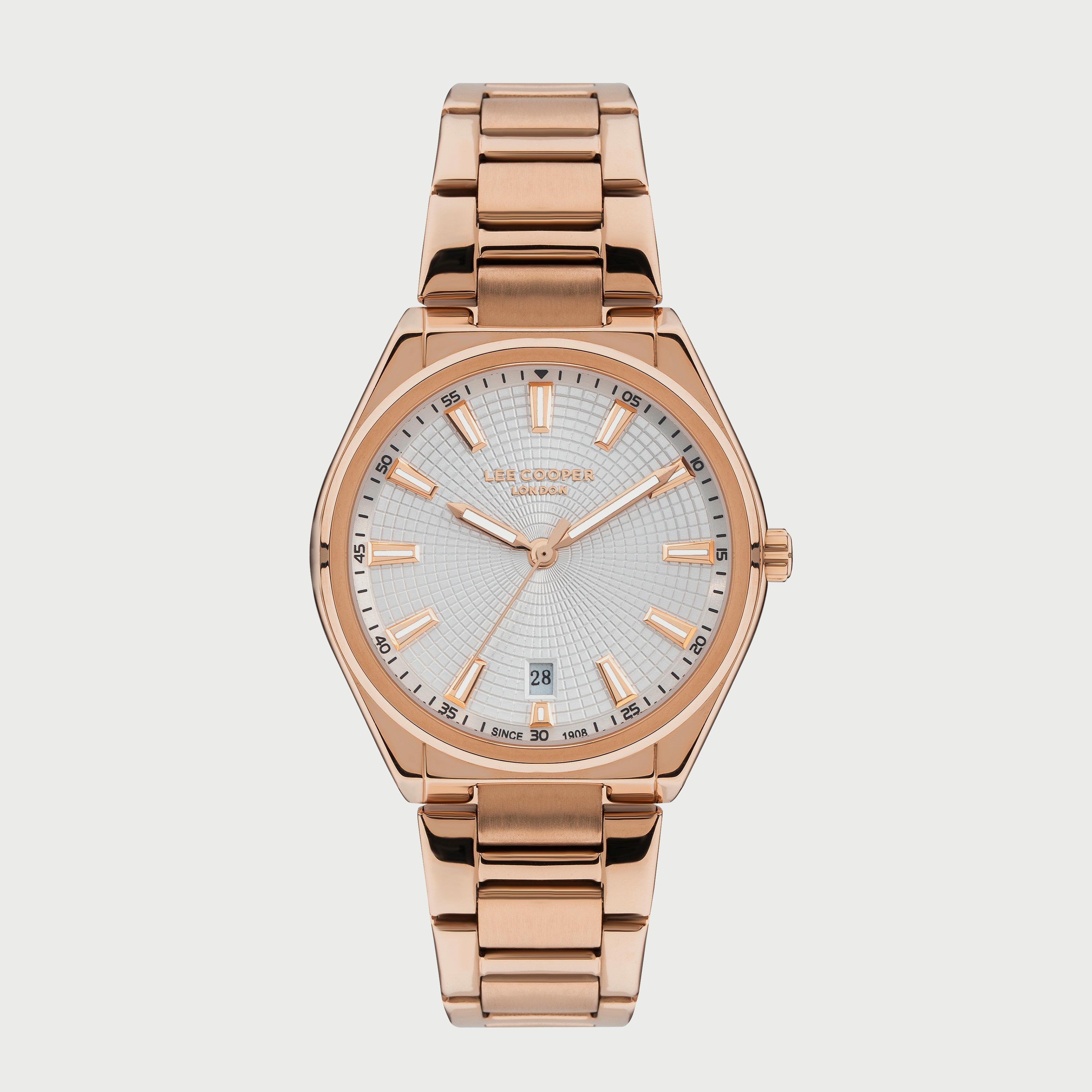  LC07335.430 "ساعة" انالوج من لي كوبر للنساء بسوار معدني مع لون ذهبي وردي-women-watchesandjewellery-watches-image-1