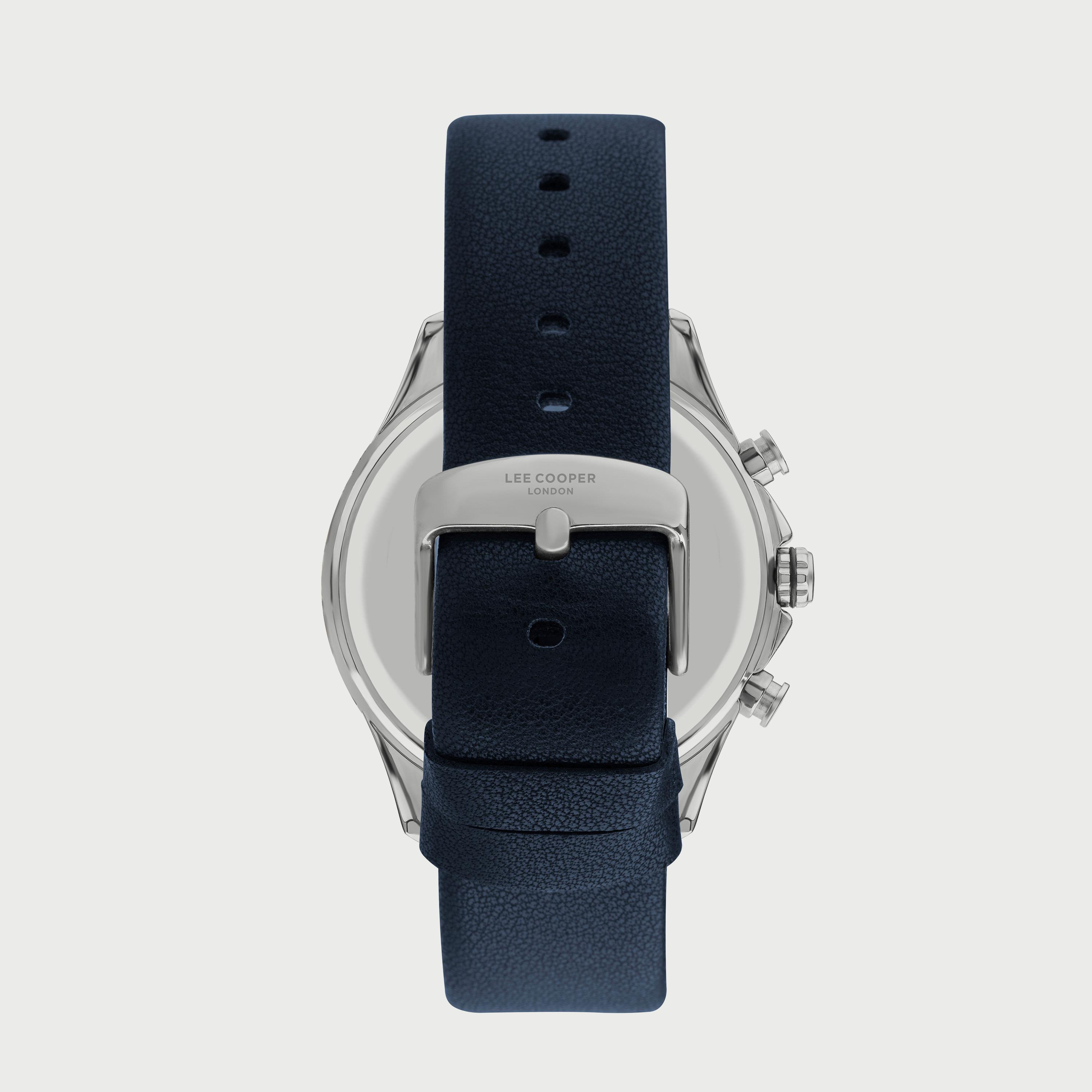  LC07376.399 "ساعة" كرونوغراف بسوار جلدي ازرق للرجال من لي كوبر-men-watchesandjewellery-watches-image-3