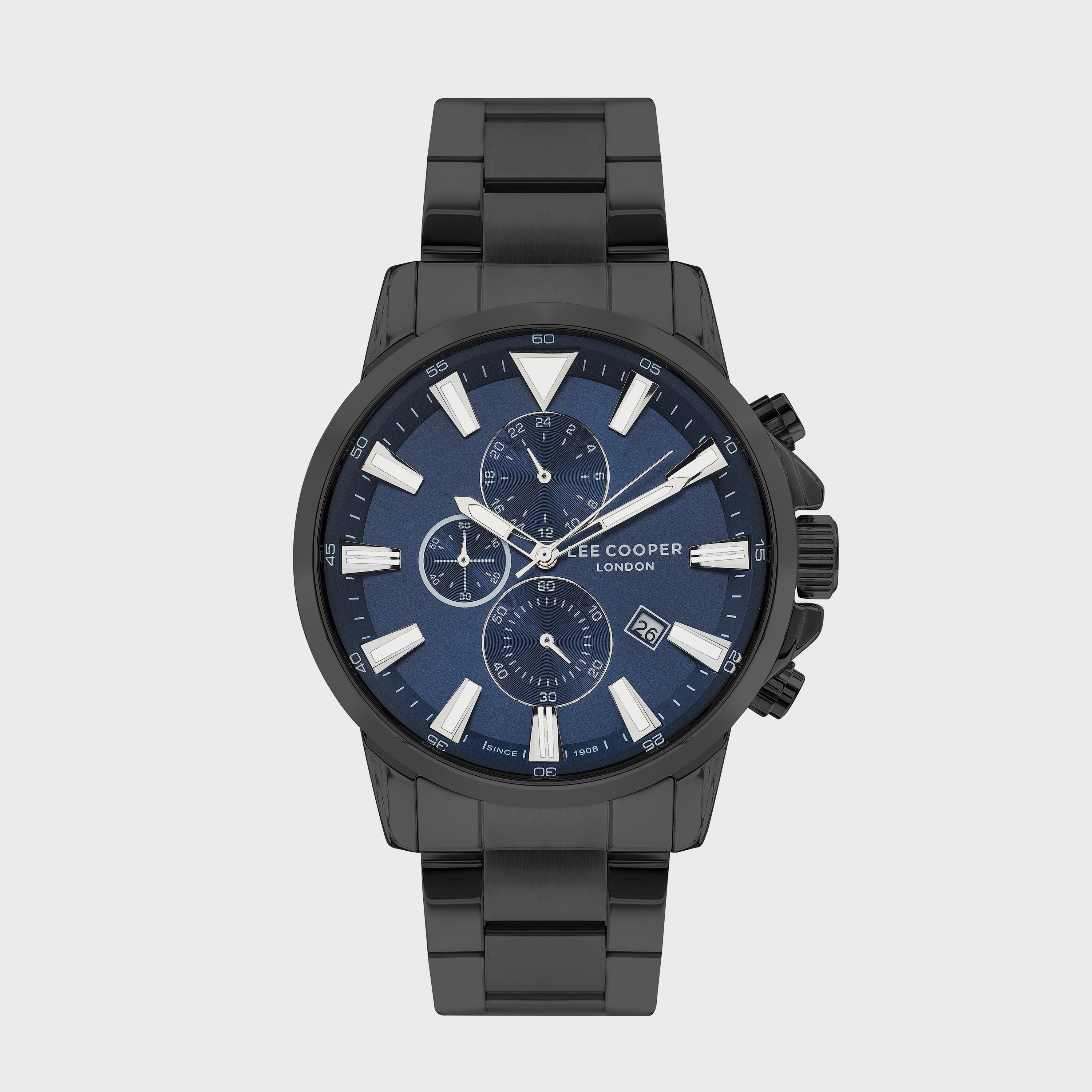  LC07424.090 "ساعة" لي كوبر للرجال بسوار غون ميتال مع كرونوغراف معدني-men-watchesandjewellery-watches-image-1