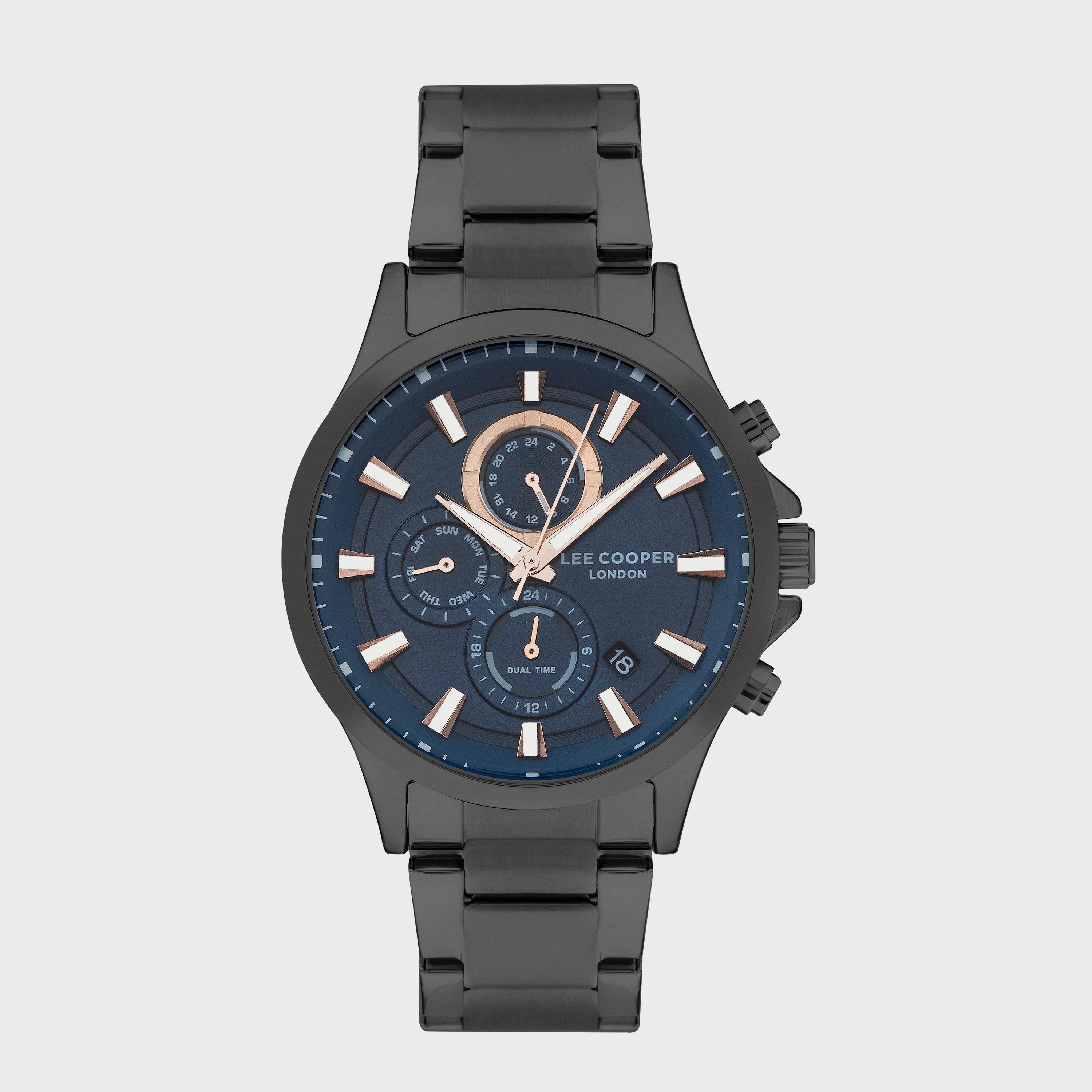  LC07362.090 "ساعة" لي كوبر للرجال بسوار غون ميتال مع كرونوغراف معدني-men-watchesandjewellery-watches-image-1