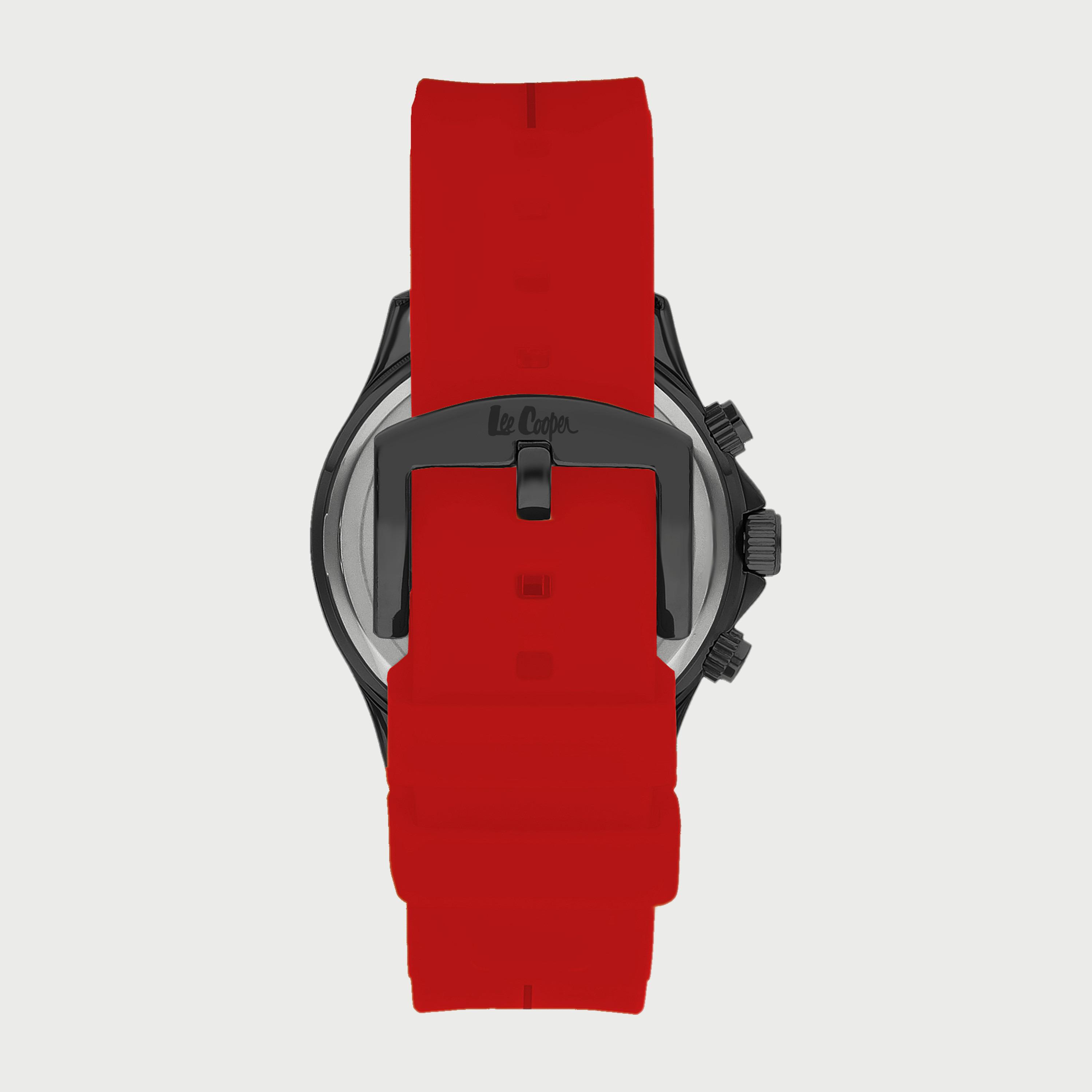  LC07430.668 "ساعة" كرونوغراف بسوار سيليكون احمر للرجال من لي كوبر-men-watchesandjewellery-watches-image-3