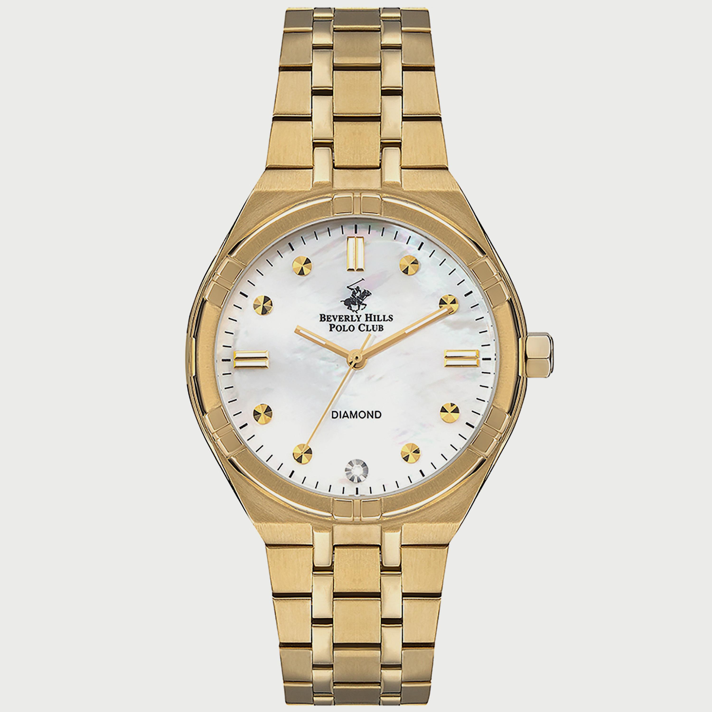  BP3274X.120 "ساعة" أنالوج من بيفرلي هيلز بولو كلوب للنساء بسوار معدني ذهبي-women-watchesandjewellery-watches-image-1