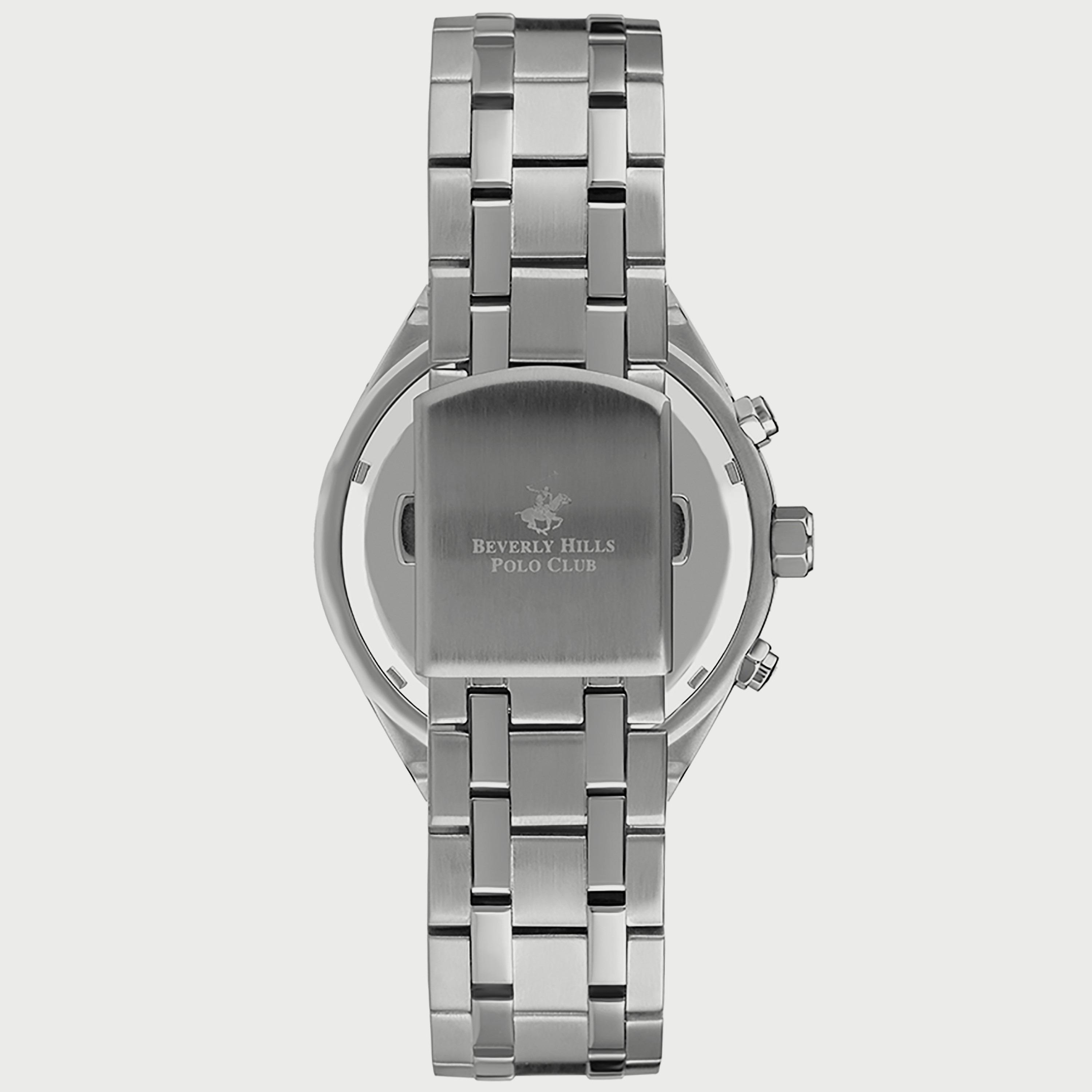  BP3273X.350 "ساعة" كرونوغراف من بيفرلي هيلز بولو كلوب بعقارب وسوار معدني فضي للرجال-men-watchesandjewellery-watches-image-3