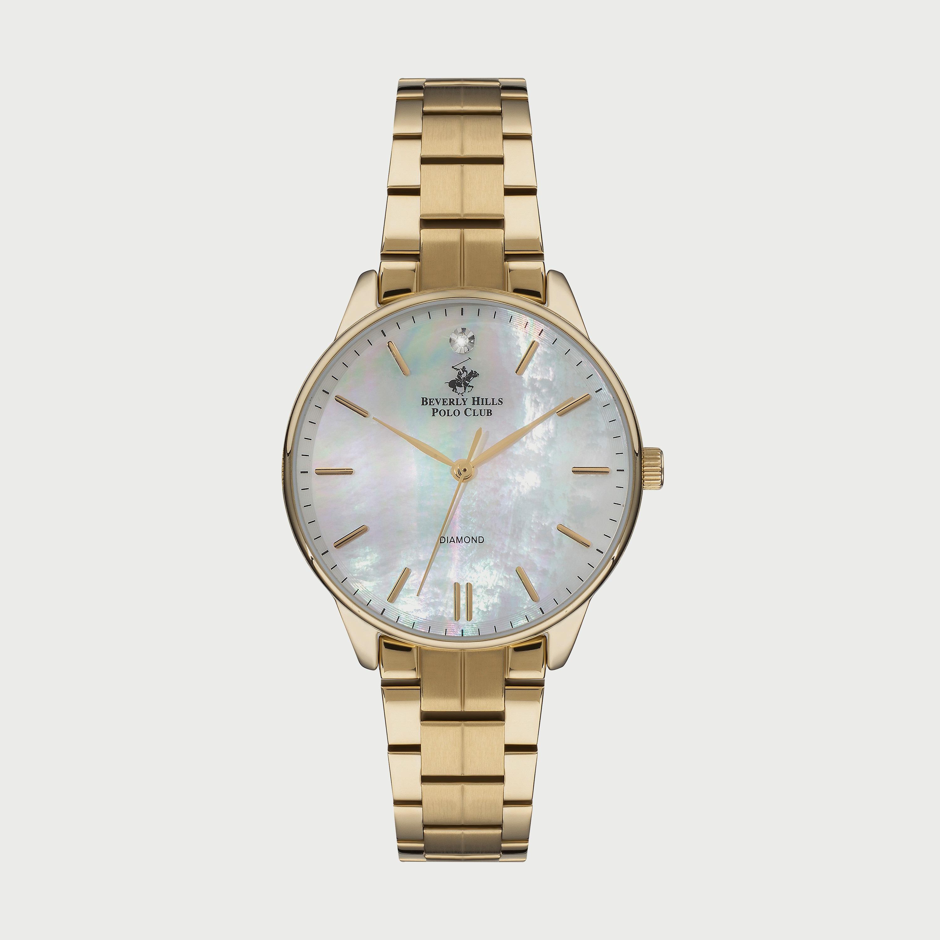  BP3230X.120 "ساعة" أنالوج من بيفرلي هيلز بولو كلوب للنساء بسوار معدني ذهبي-women-watchesandjewellery-watches-image-1