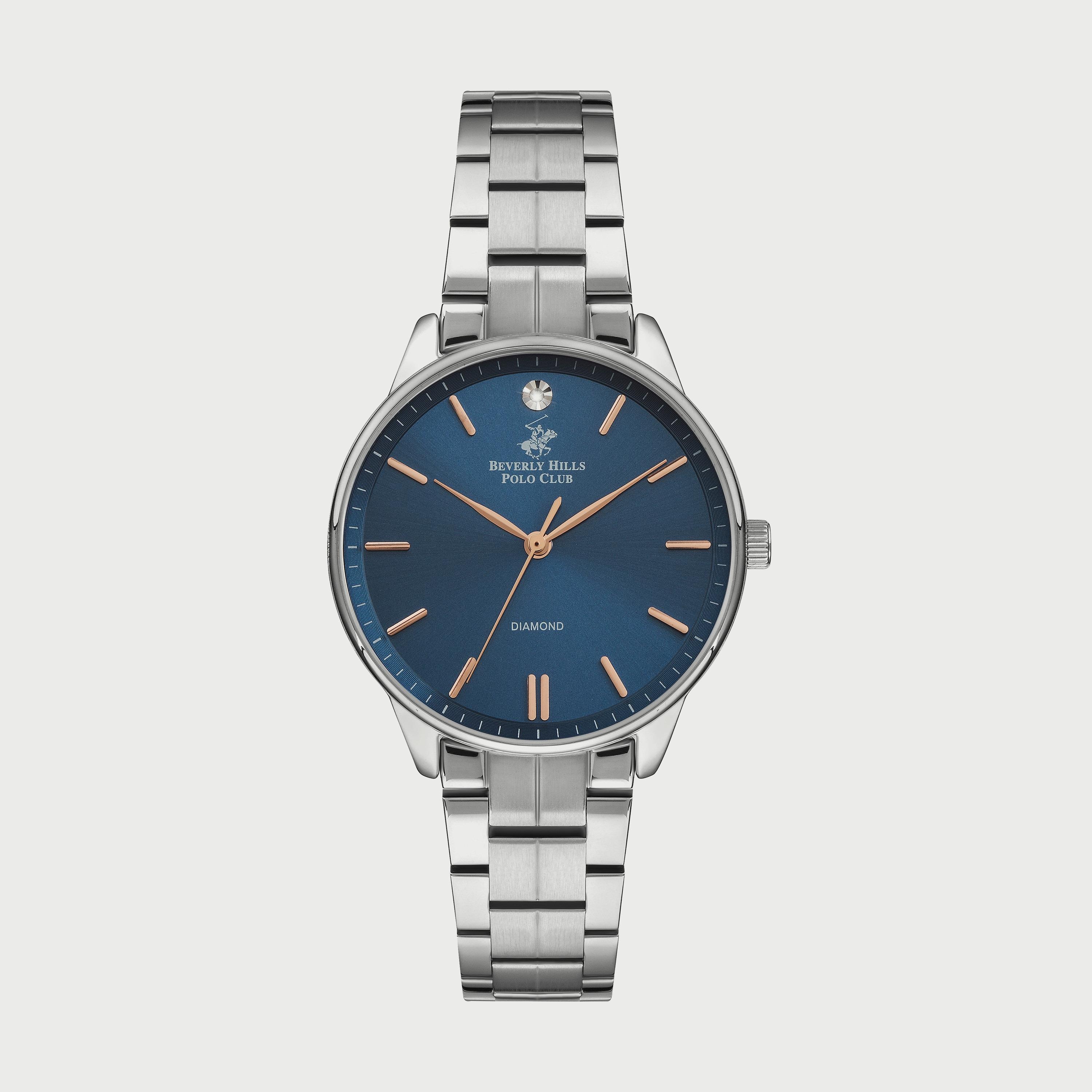  BP3230X.390 "ساعة" أنالوج من بيفرلي هيلز بولو كلوب للنساء بسوار معدني فضي-women-watchesandjewellery-watches-image-1