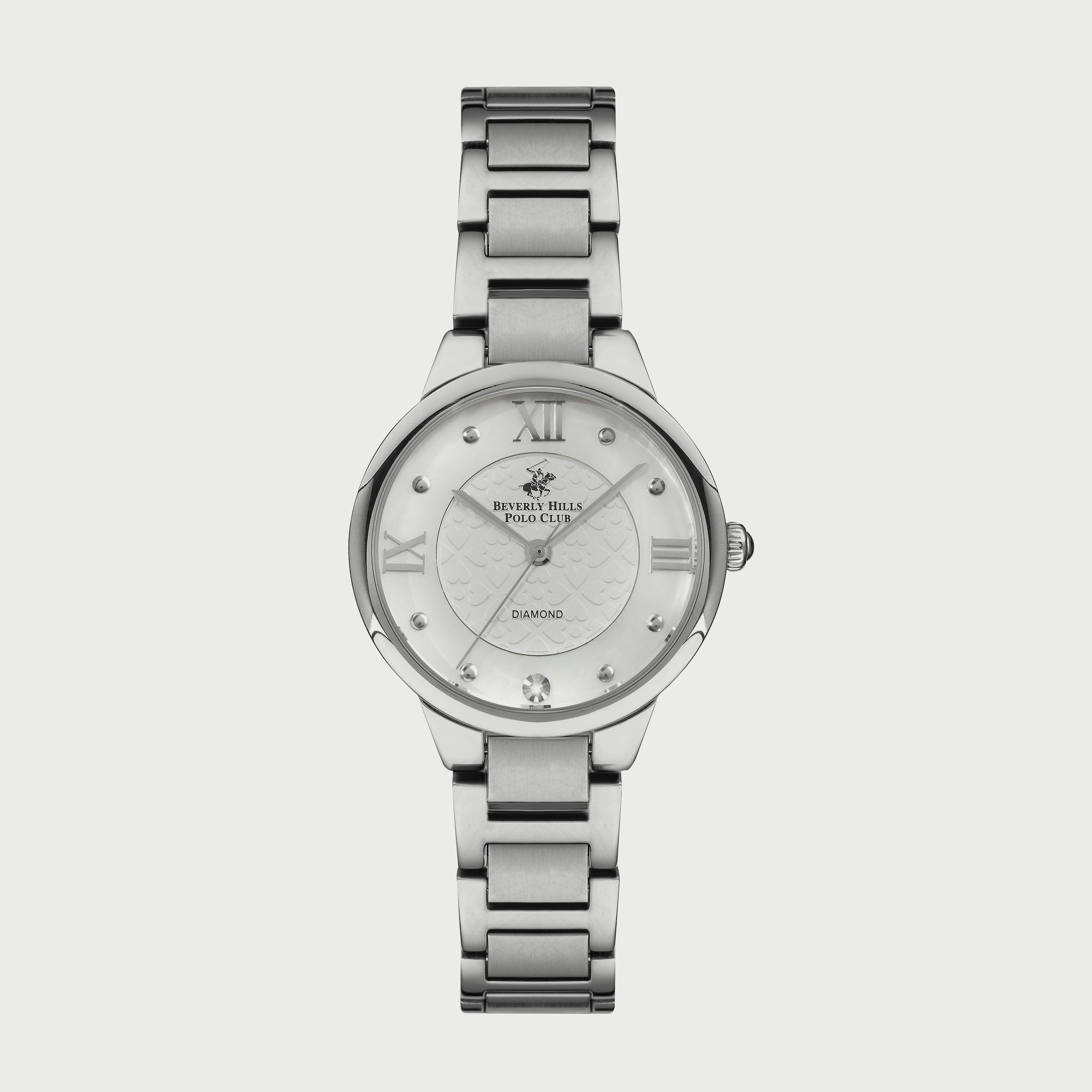  BP3235X.320 "ساعة" أنالوج من بيفرلي هيلز بولو كلوب للنساء بسوار معدني فضي-women-watchesandjewellery-watches-image-1